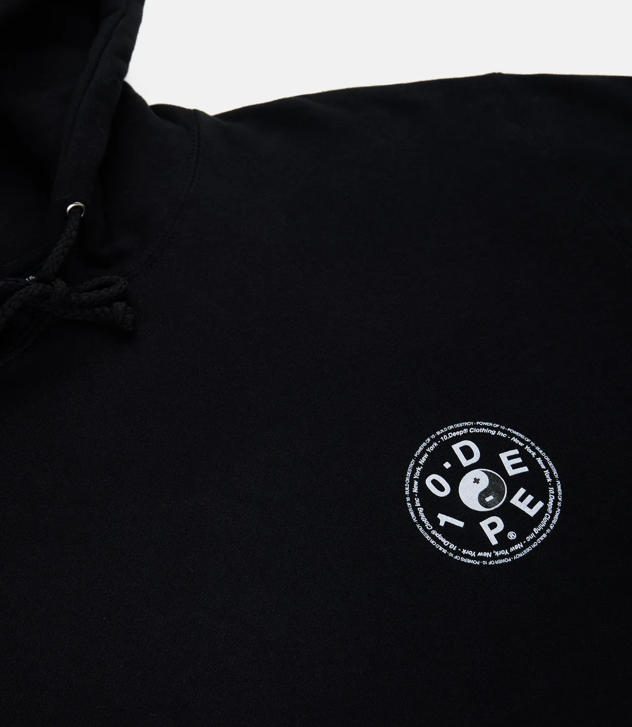 10 Deep Rise N Fall Basic Hoodie Black