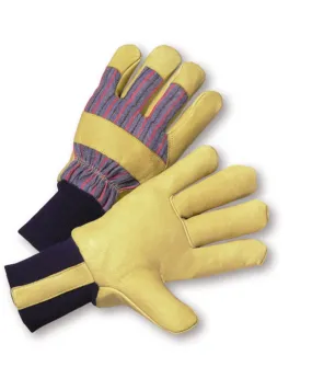 (12 Pairs) Insulated Premium Grain Pigskin Palm with Knit Wrist