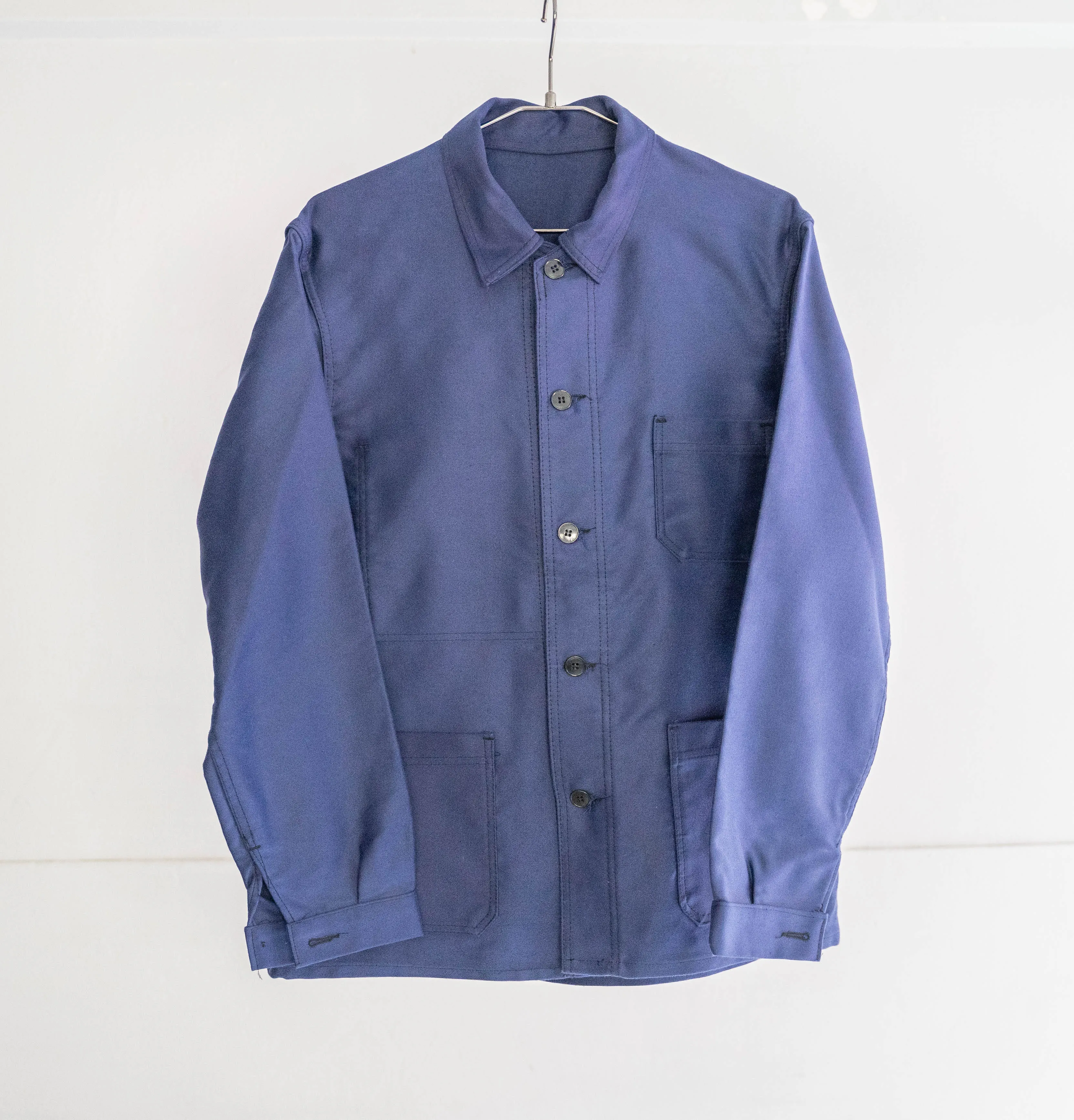 1960-70s France blue moleskin work jacket 'dead stock' -1