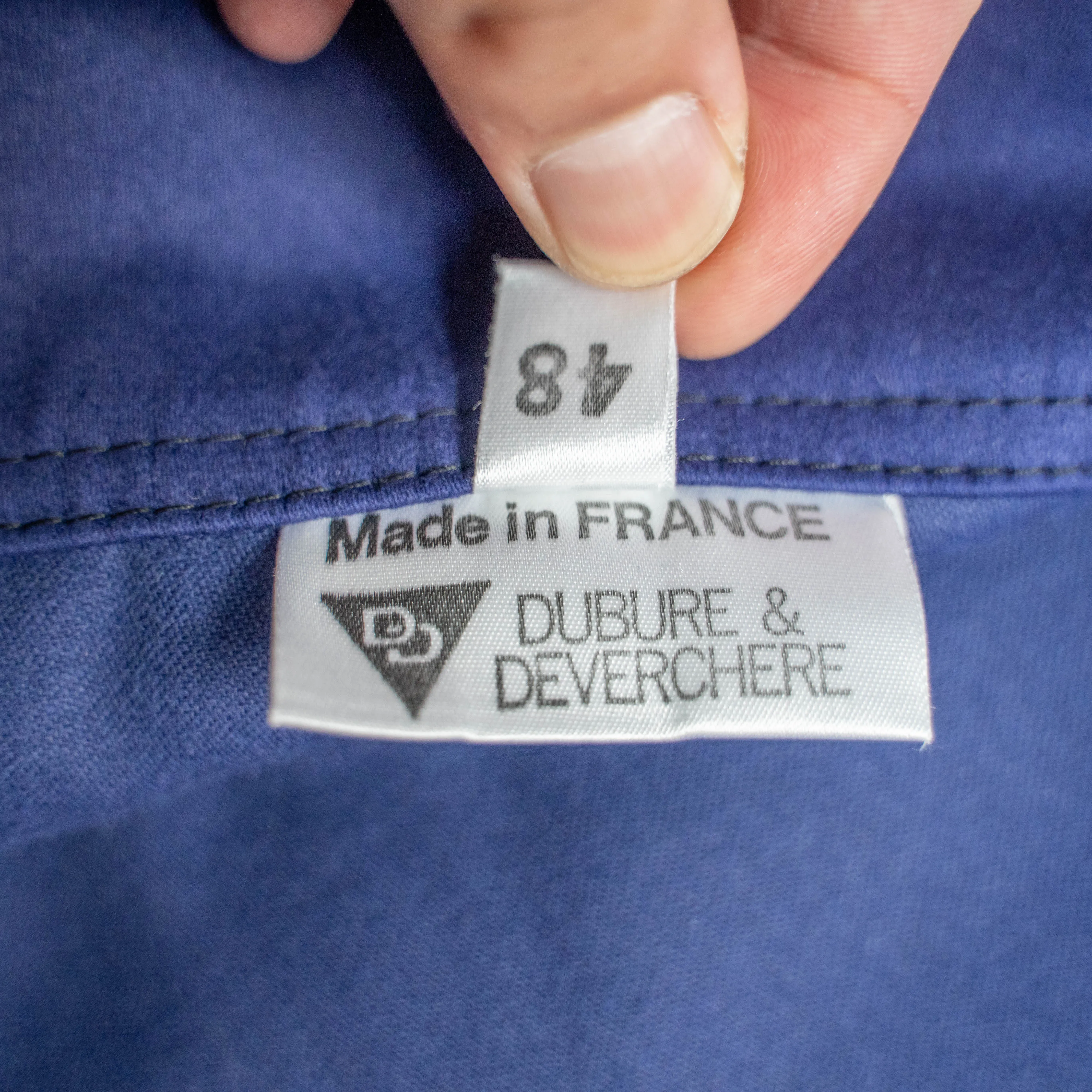 1960-70s France blue moleskin work jacket 'dead stock' -1