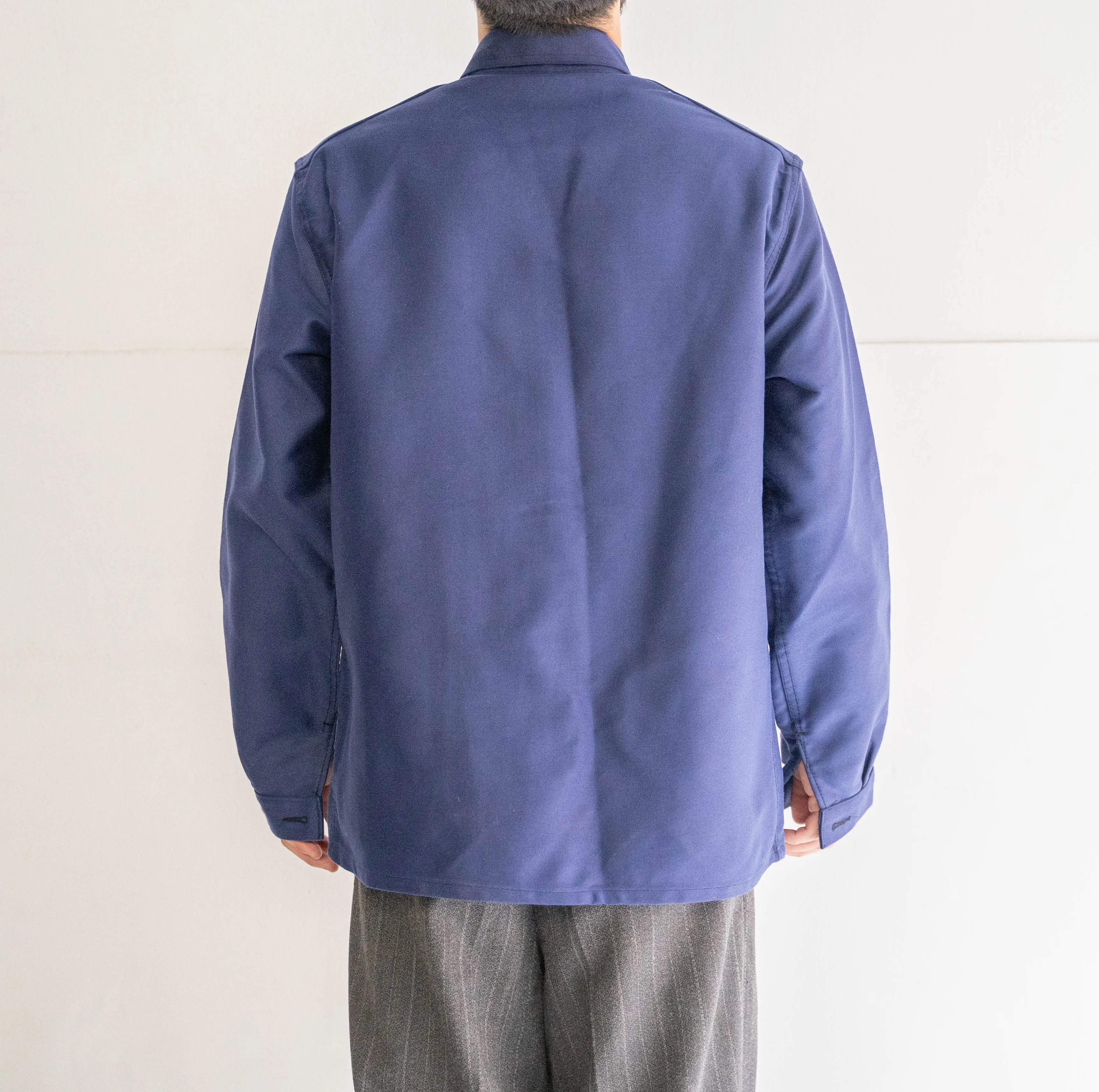 1960-70s France blue moleskin work jacket 'dead stock' -1