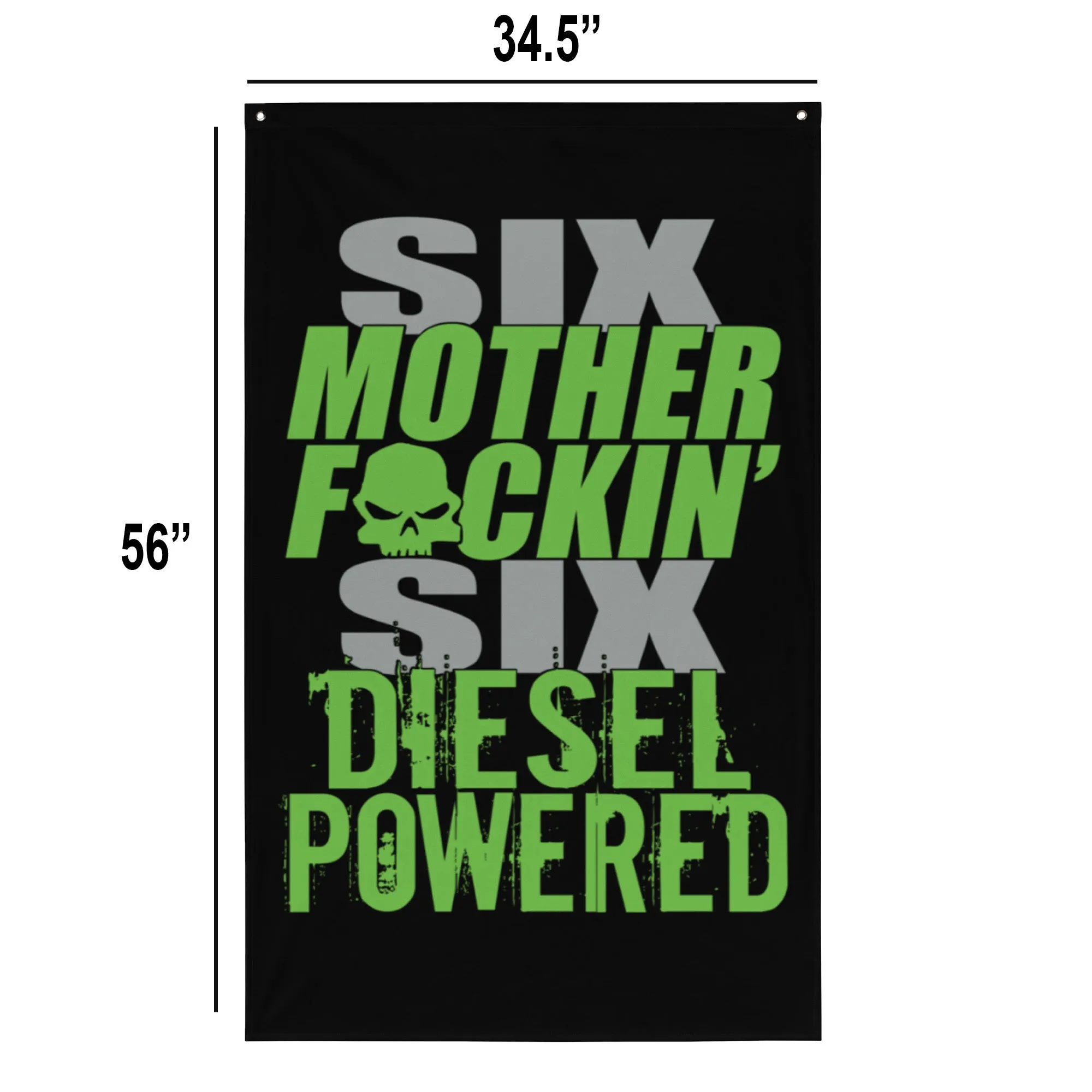 6.6 Duramax Diesel Truck Flag, Six MFN Six Diesel Powered Garage Decor, Dorm Poster, Man Cave Decoration