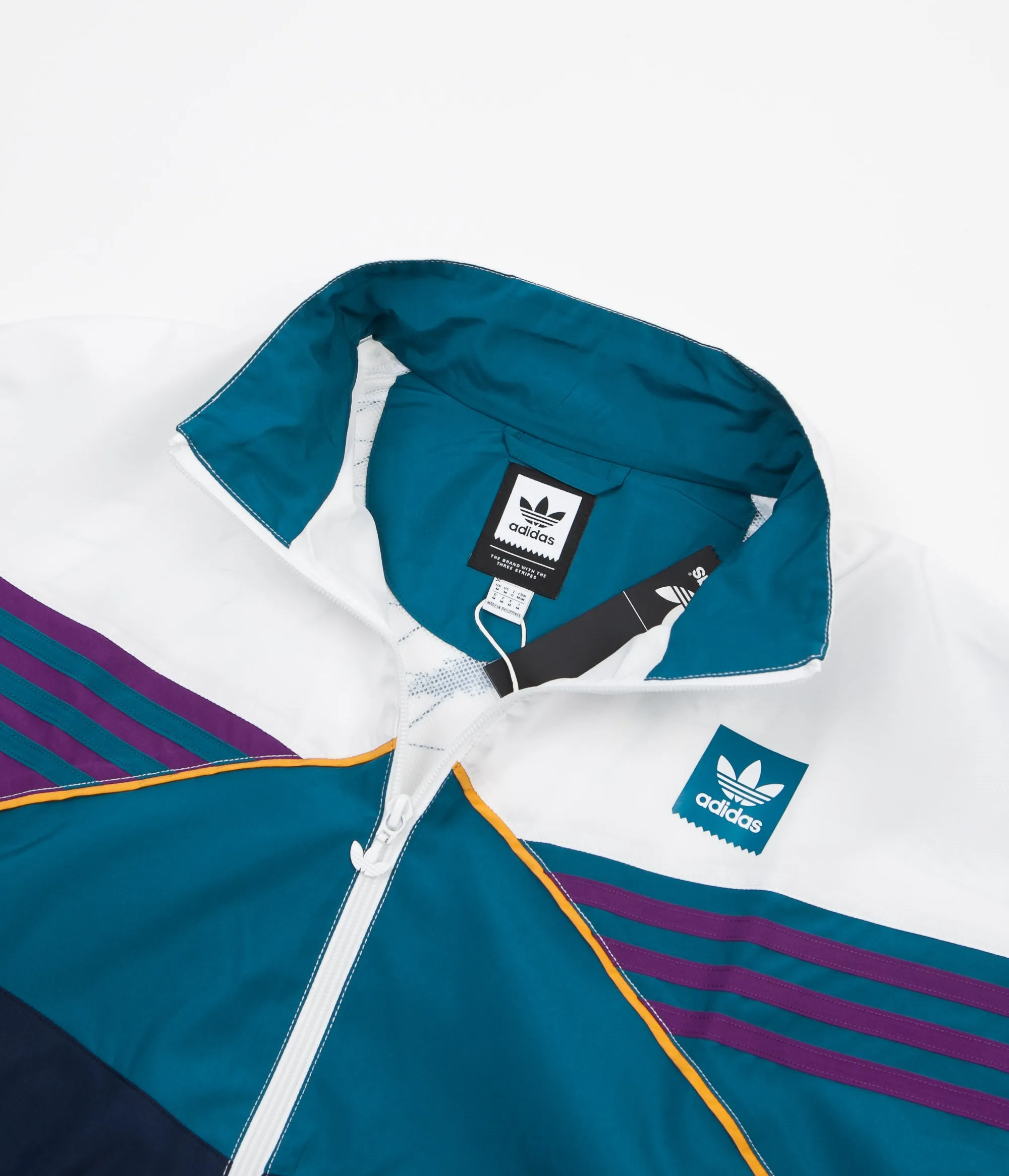 Adidas Court Jacket - White / Collegiate Navy / Tribe Purple / Real Teal