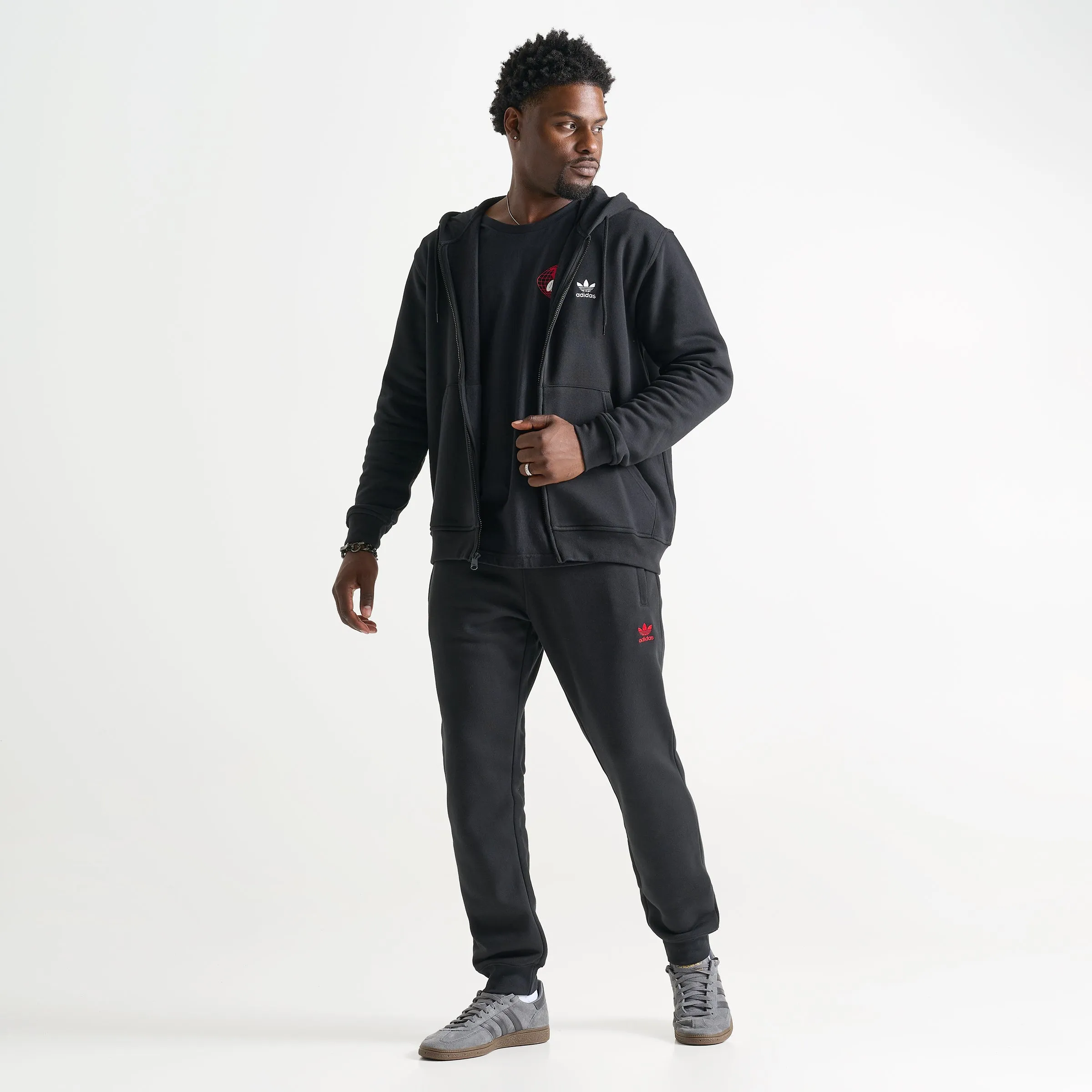 adidas Essential Full-Zip Hoodie / Black