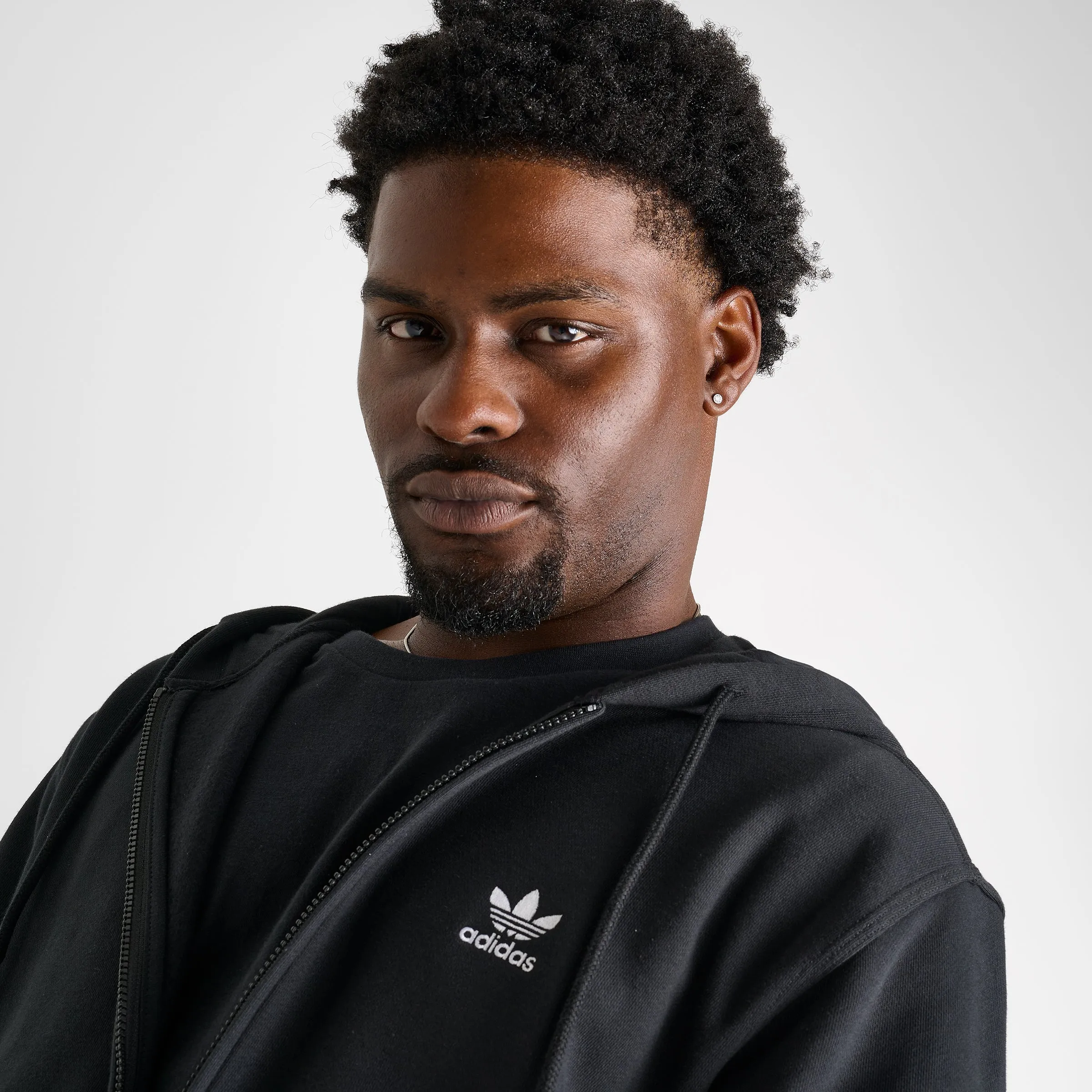 adidas Essential Full-Zip Hoodie / Black