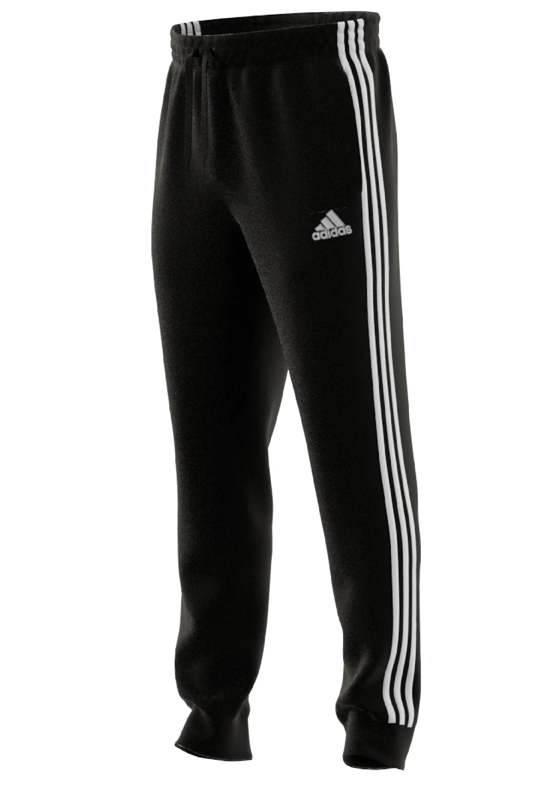 Adidas Mens Essentials Fleece Tapered Cuffed 3-Stripes Joggers <br> HL6880