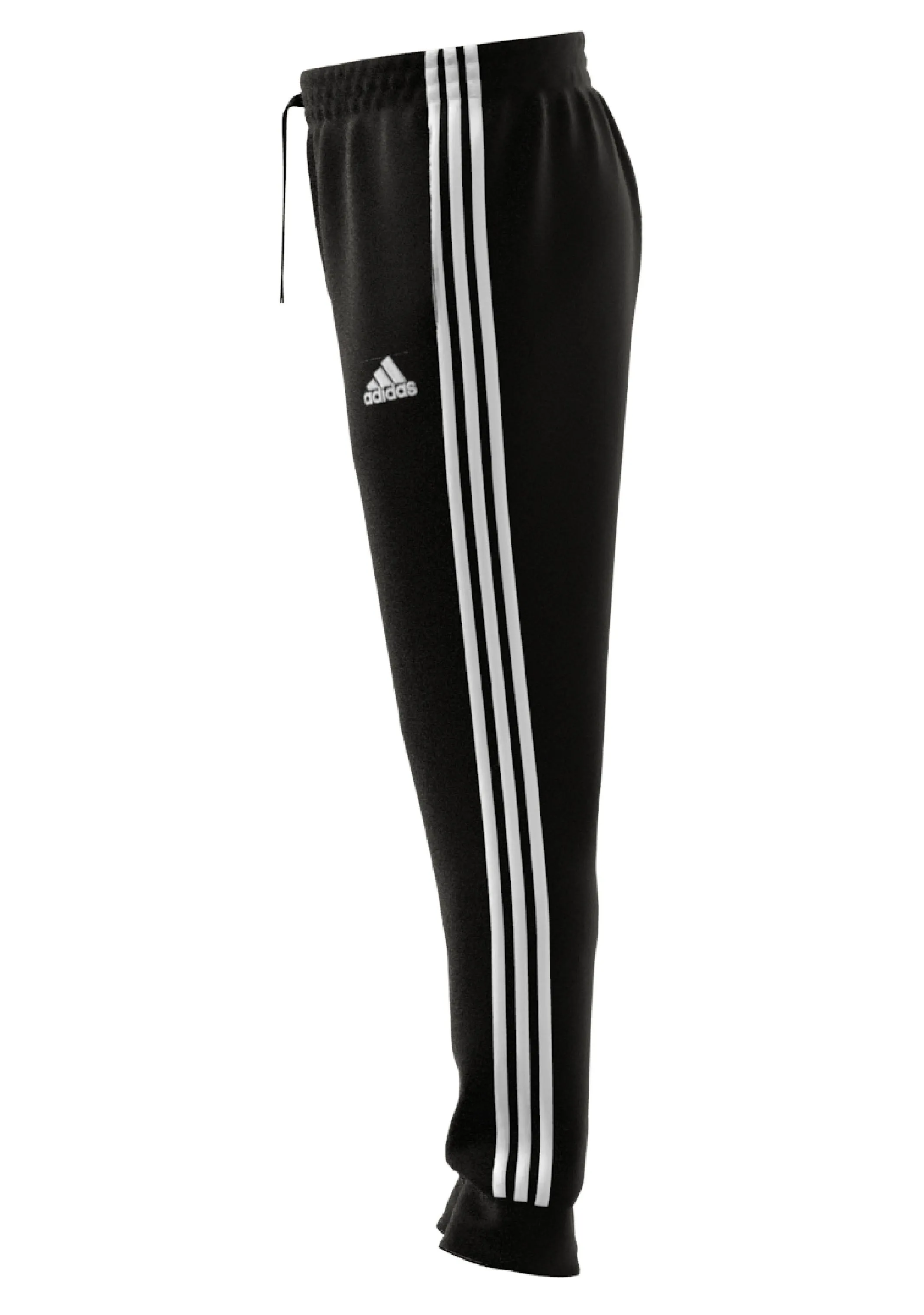 Adidas Mens Essentials Fleece Tapered Cuffed 3-Stripes Joggers <br> HL6880