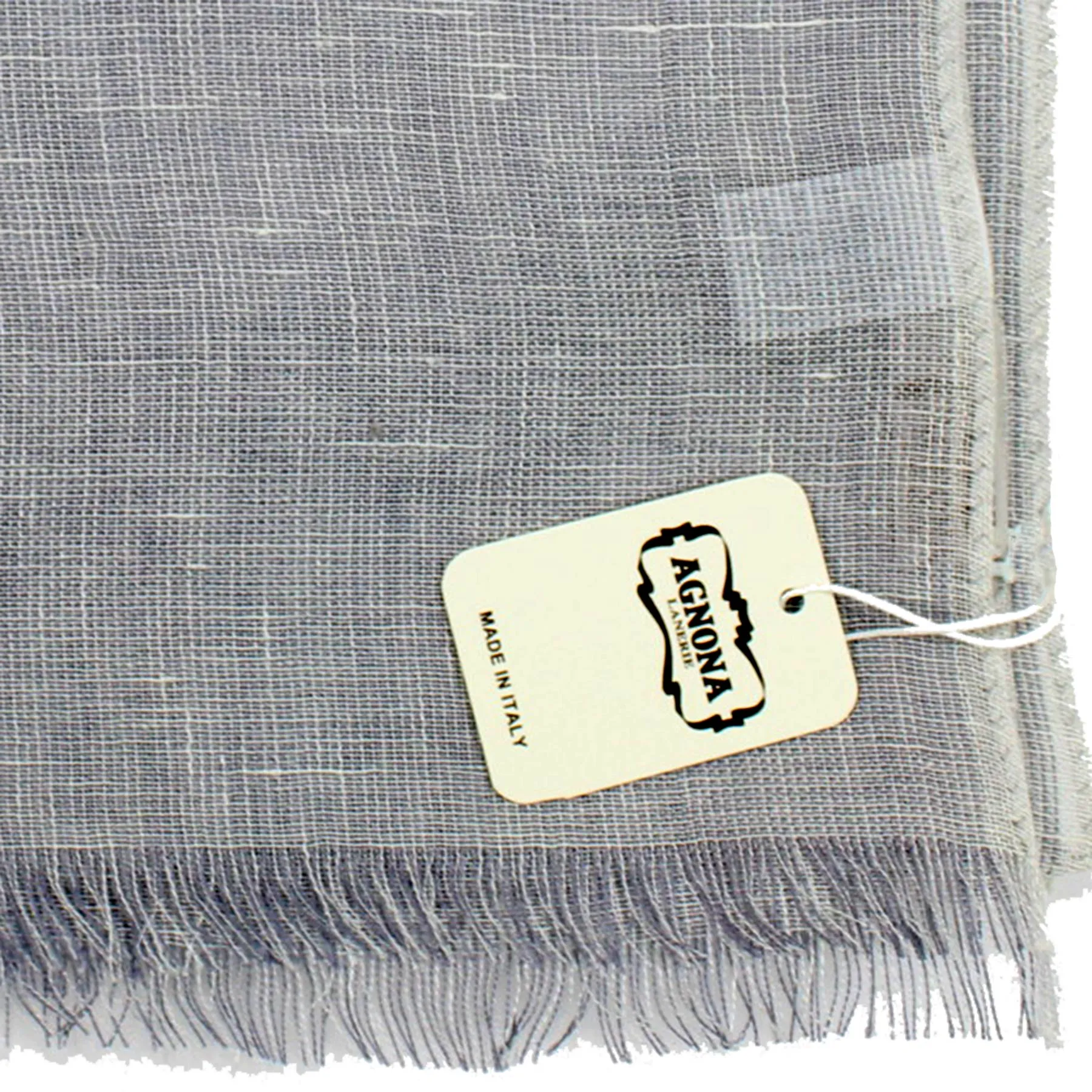 Agnona Scarf Gray - Linen Silk Shawl