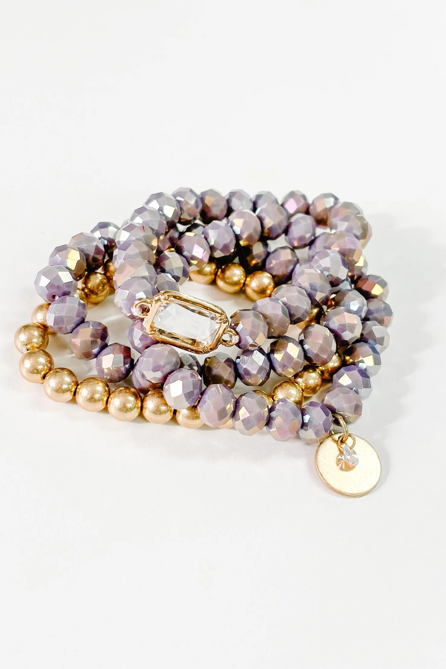 All That Sparkles Bracelet Set - Lilac