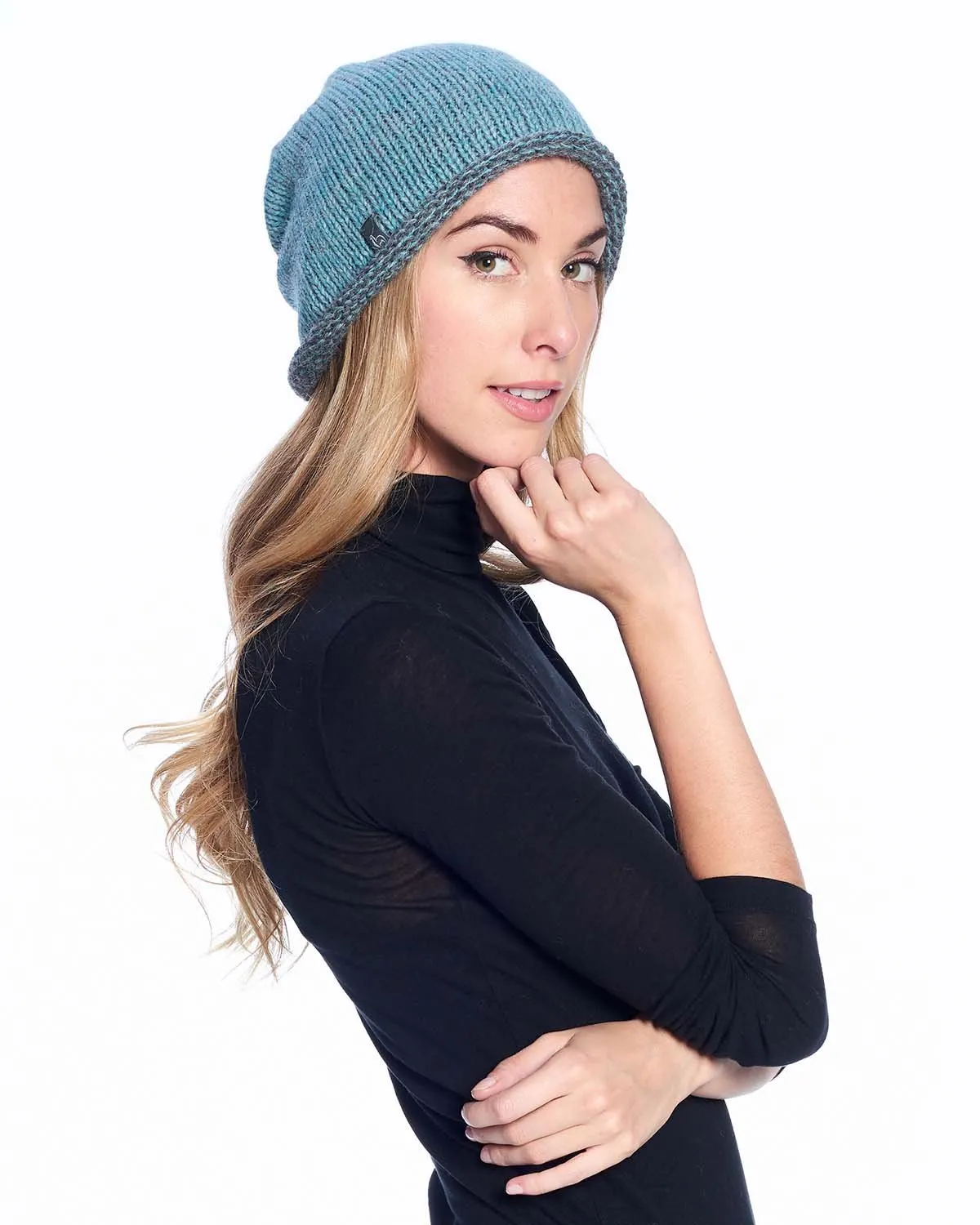 Alpaca Beanie Hat - Rustic - Mint