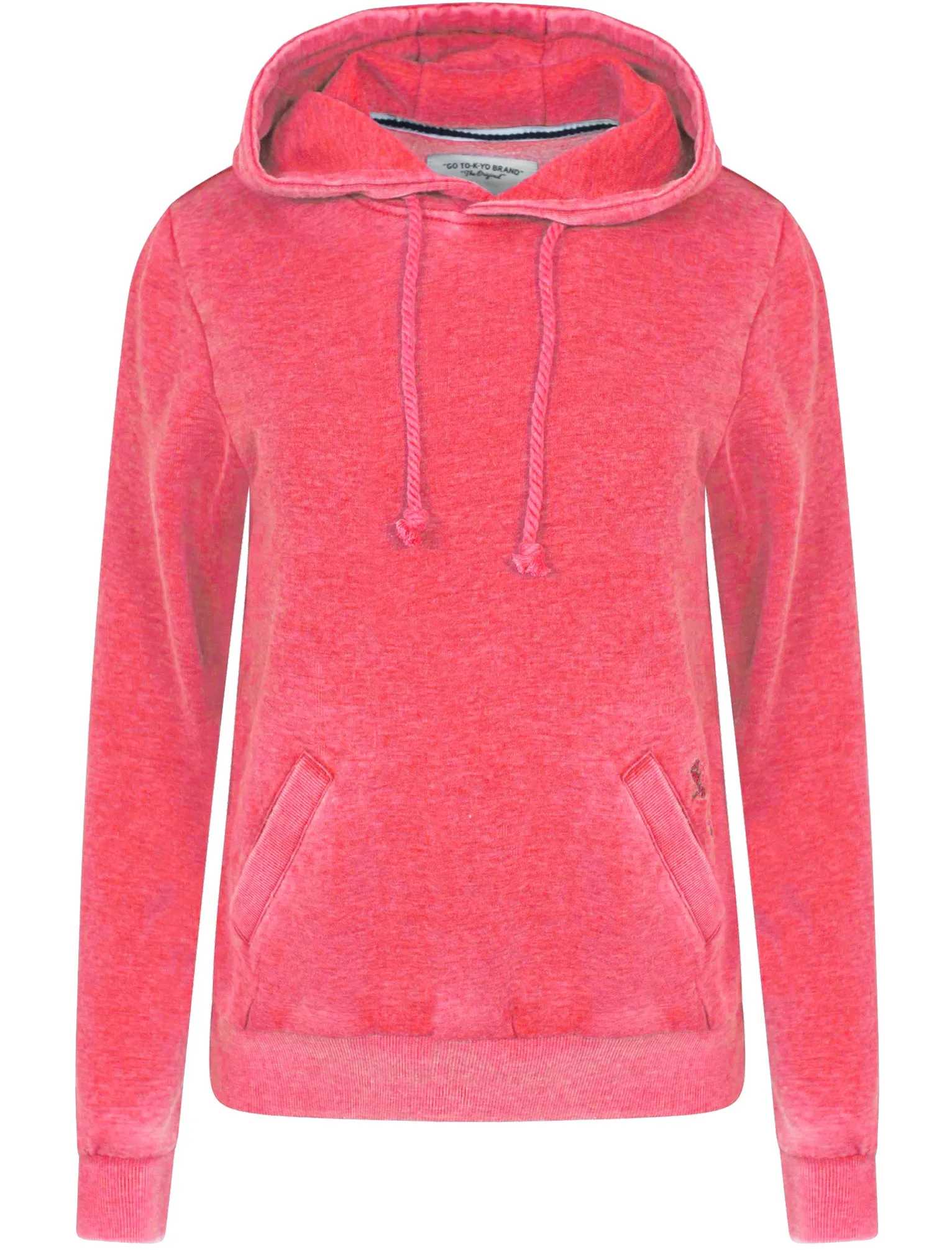 Aoife Pullover Hoodie in Coral Burnout - Tokyo Laundry