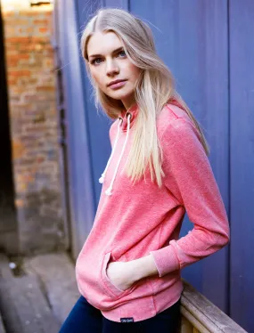 Aoife Pullover Hoodie in Coral Burnout - Tokyo Laundry