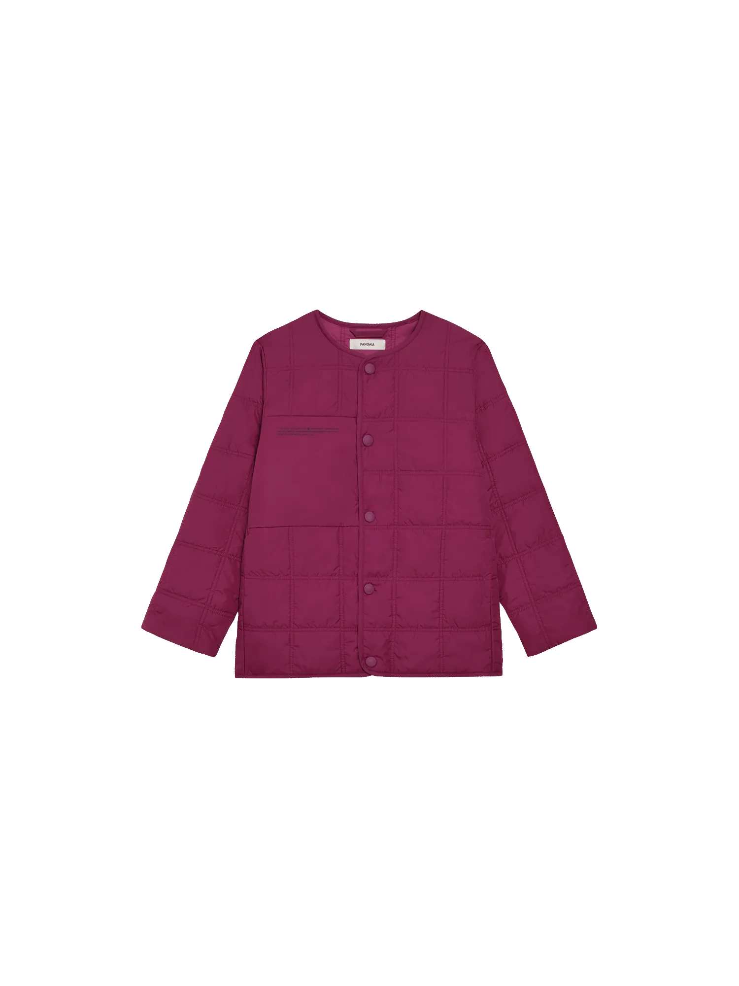 Archive Kid’s Flower-Warmth Quilted Collarless Jacket—plum purple