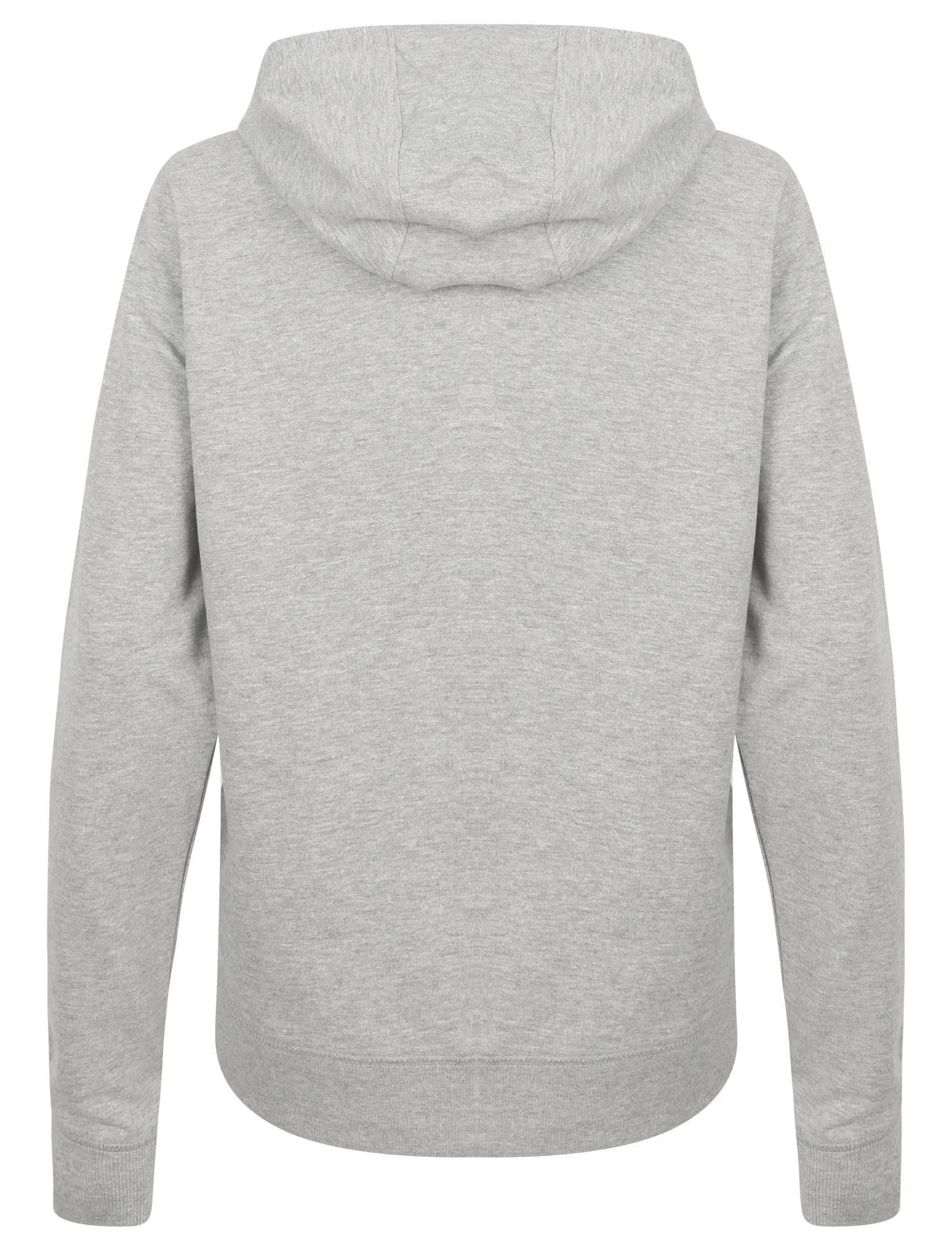 Arcus Loop Back Fleece Zip Through Hoodie In Light Grey Marl - Tokyo Laundry