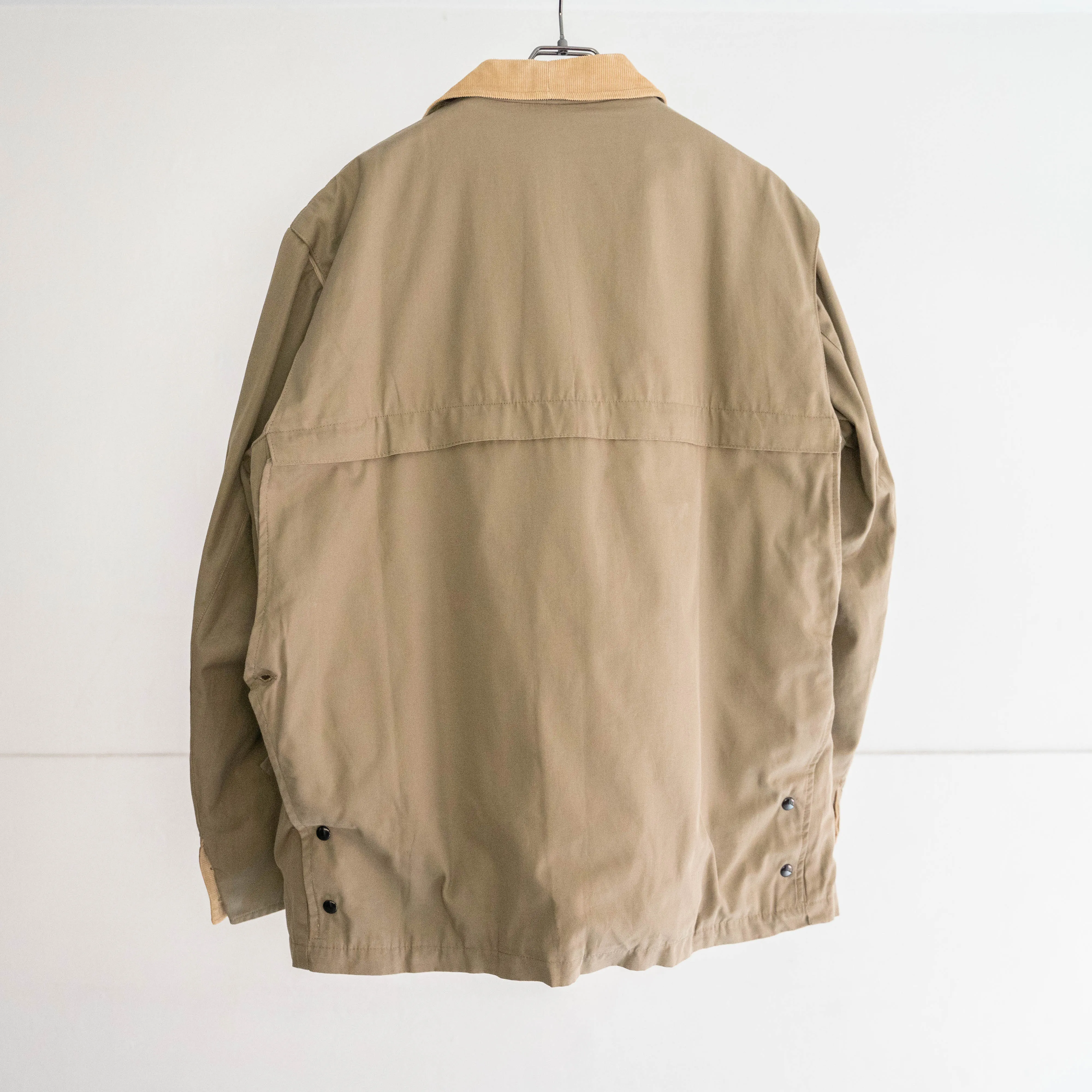 around 1970s Italy beige color hunting jacket -corduroy switching- 'mint condition'