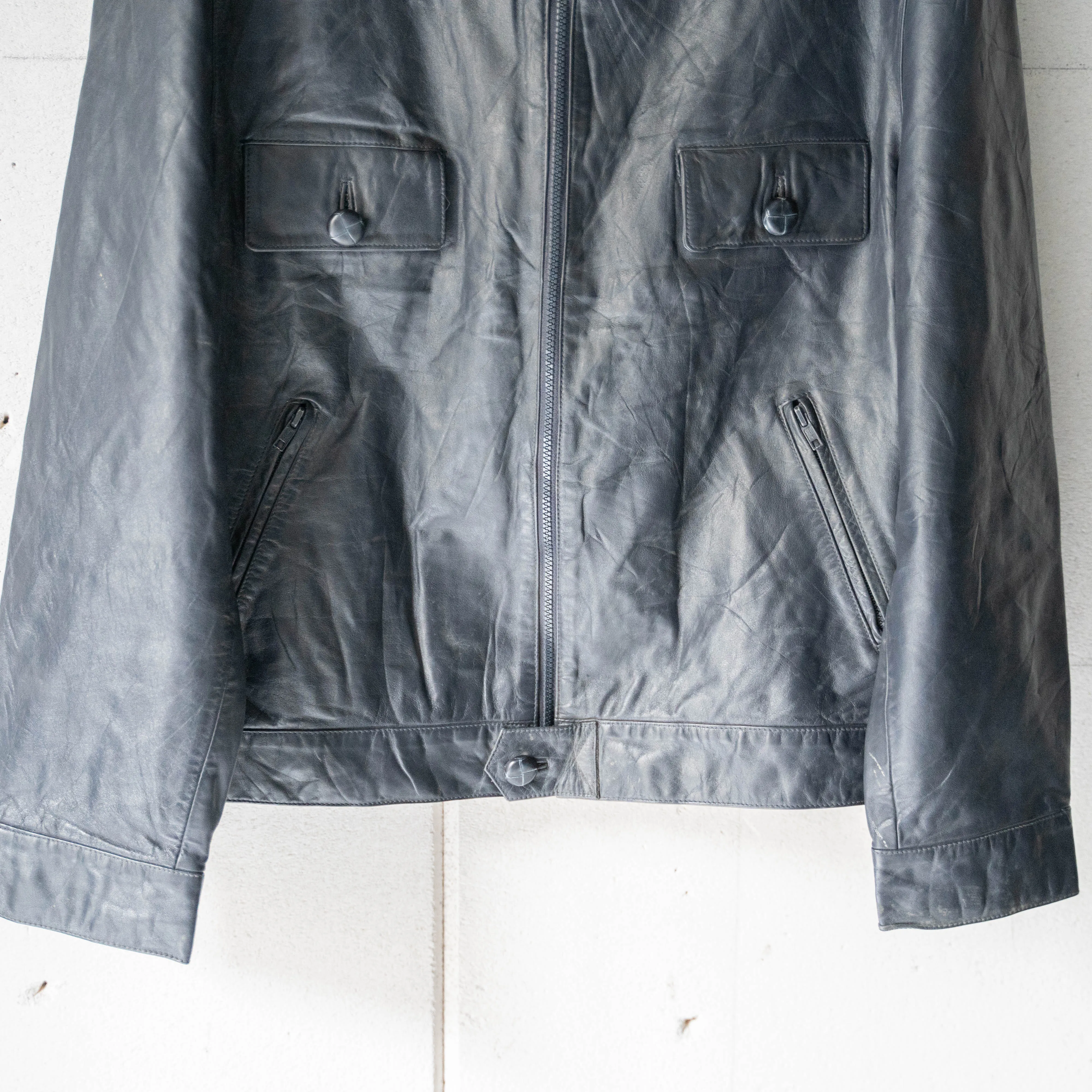 around 1970s Portugal thinsulate leather short jacket