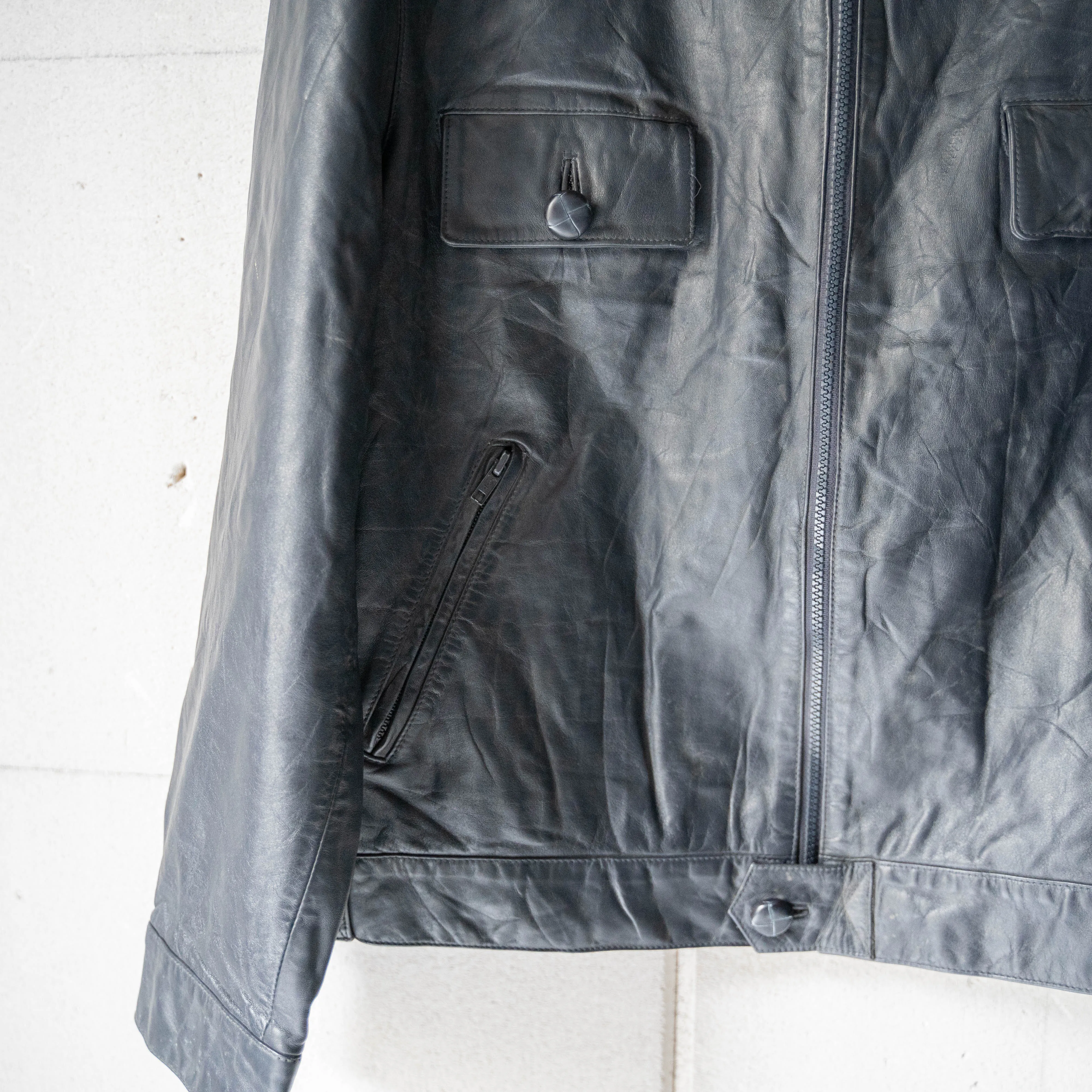 around 1970s Portugal thinsulate leather short jacket