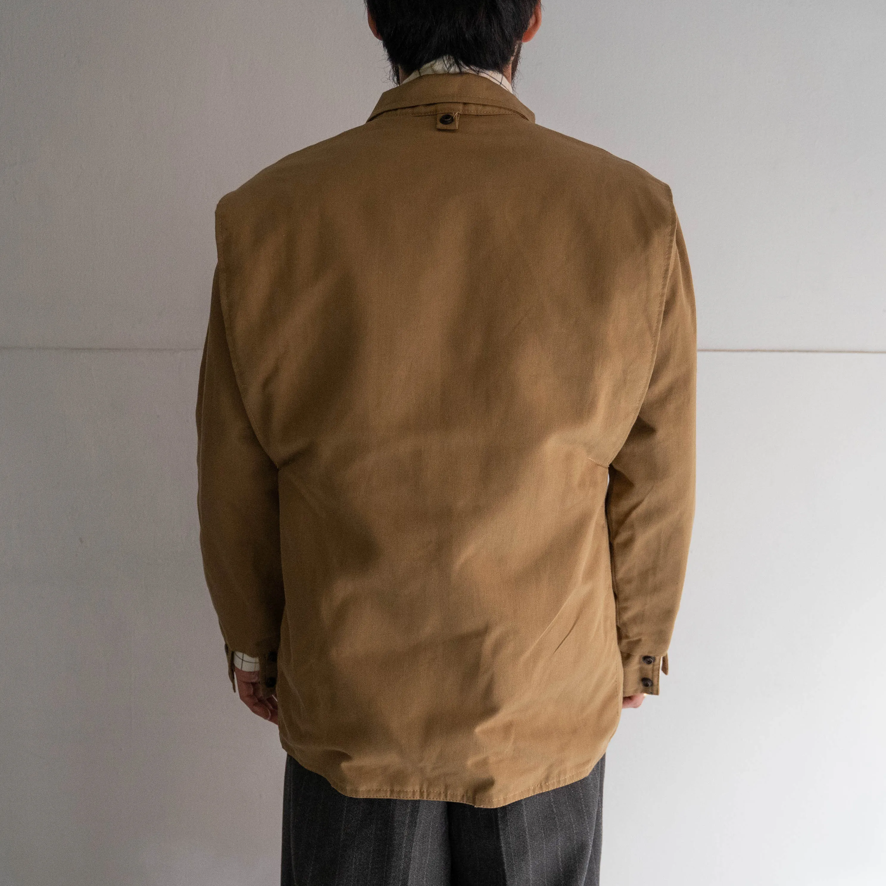 around 1980s Europe cotton canvas stand collar jacket