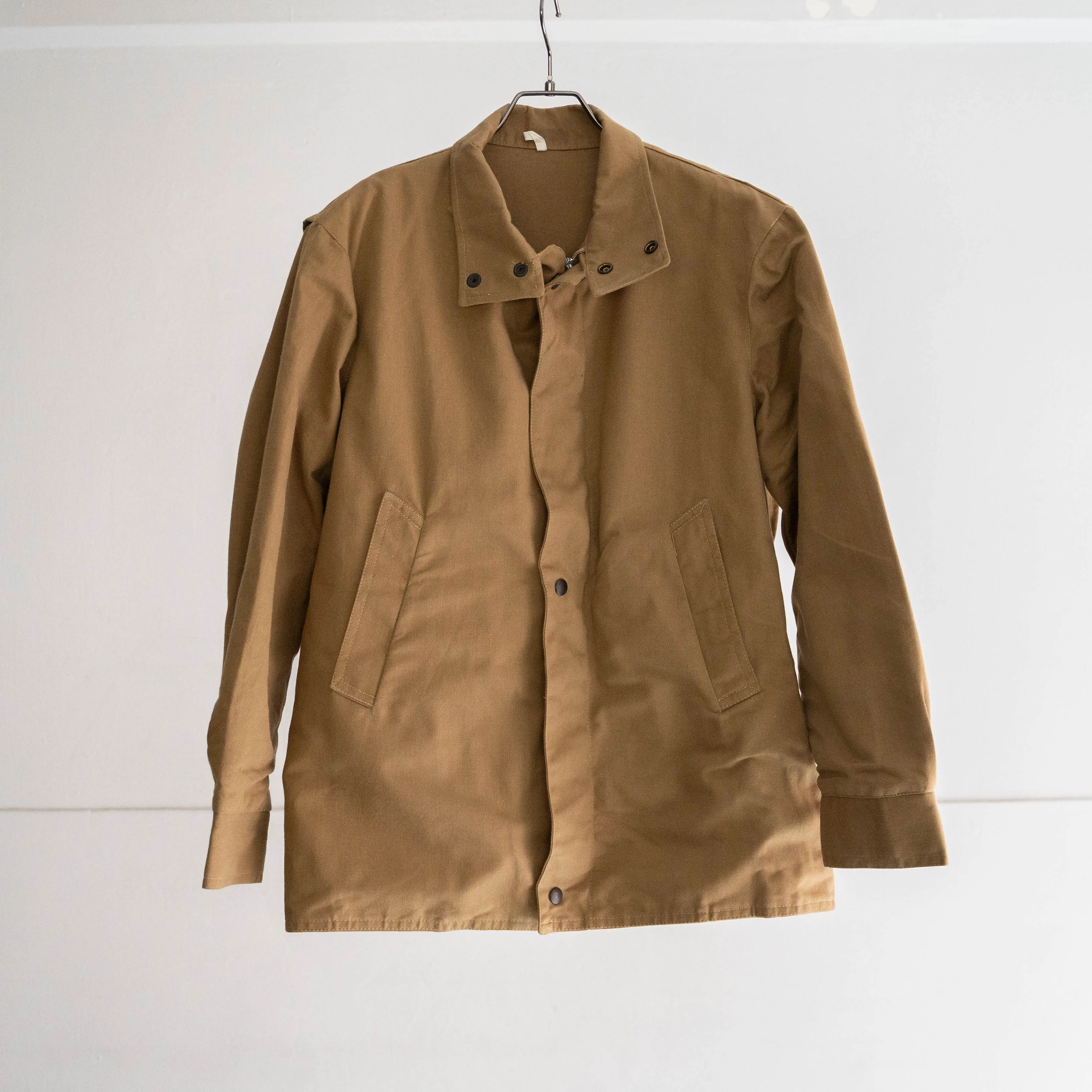 around 1980s Europe cotton canvas stand collar jacket