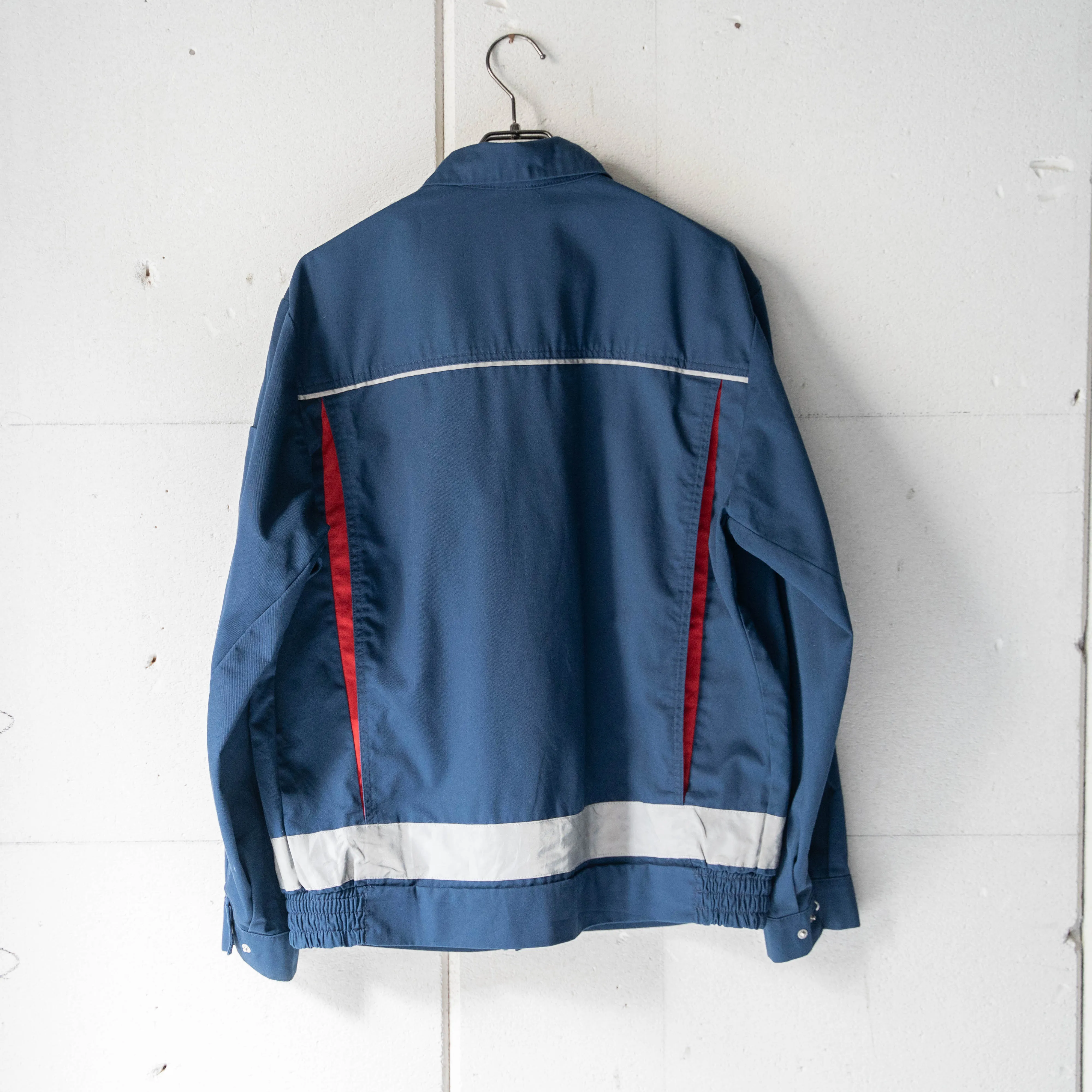 around 1980s Germany navy × red work jacket