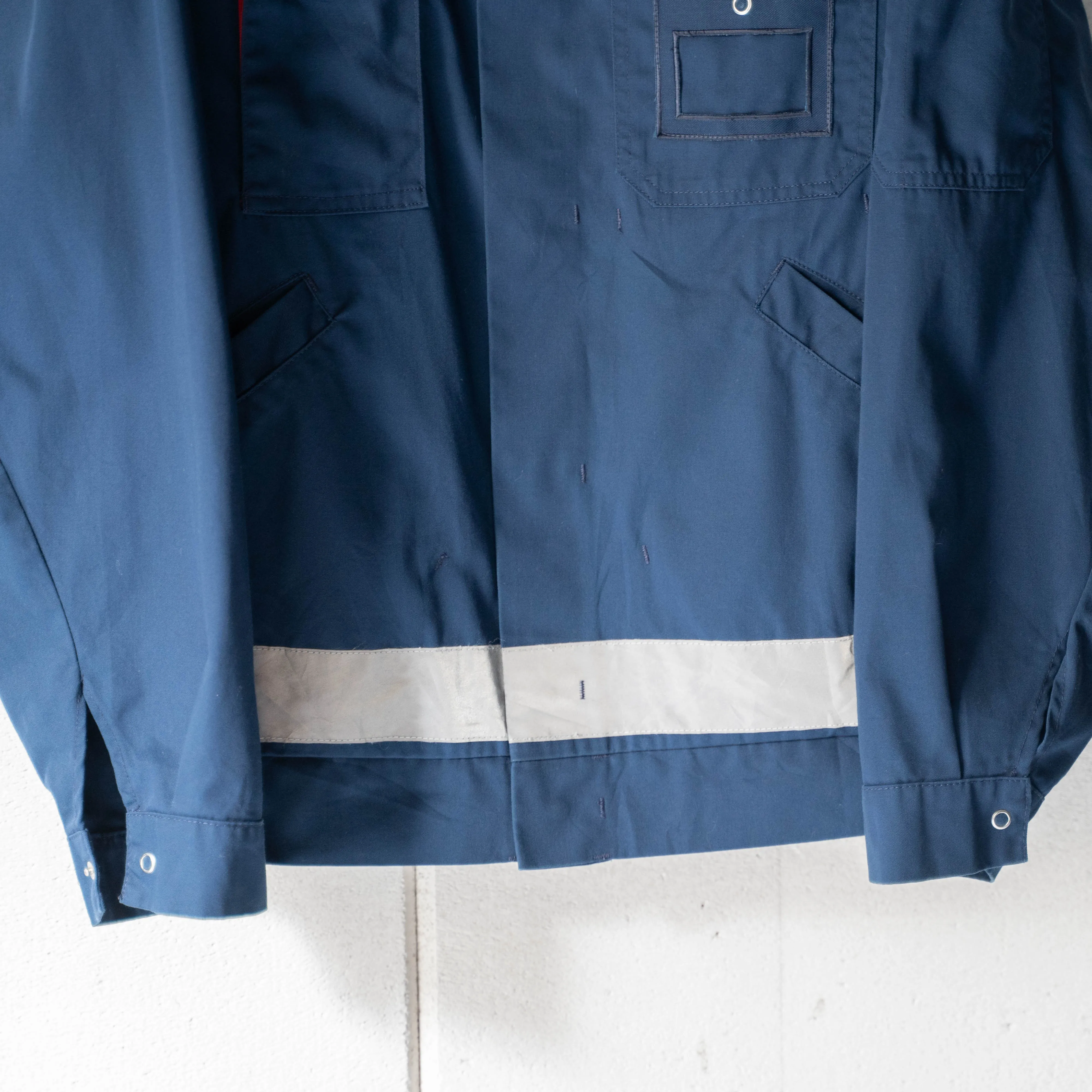 around 1980s Germany navy × red work jacket