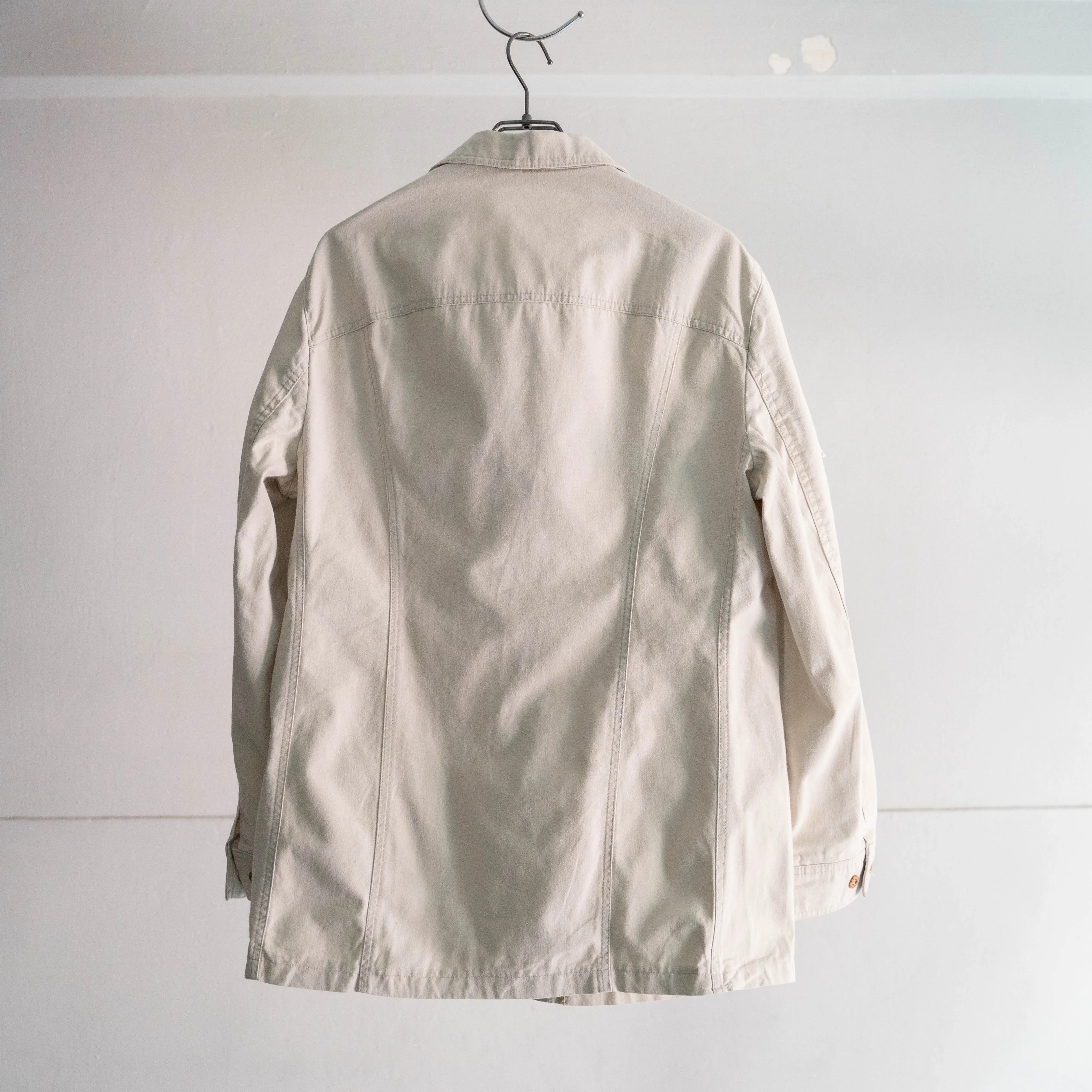 around 1980s off white safari shirt jacket 'made in france'