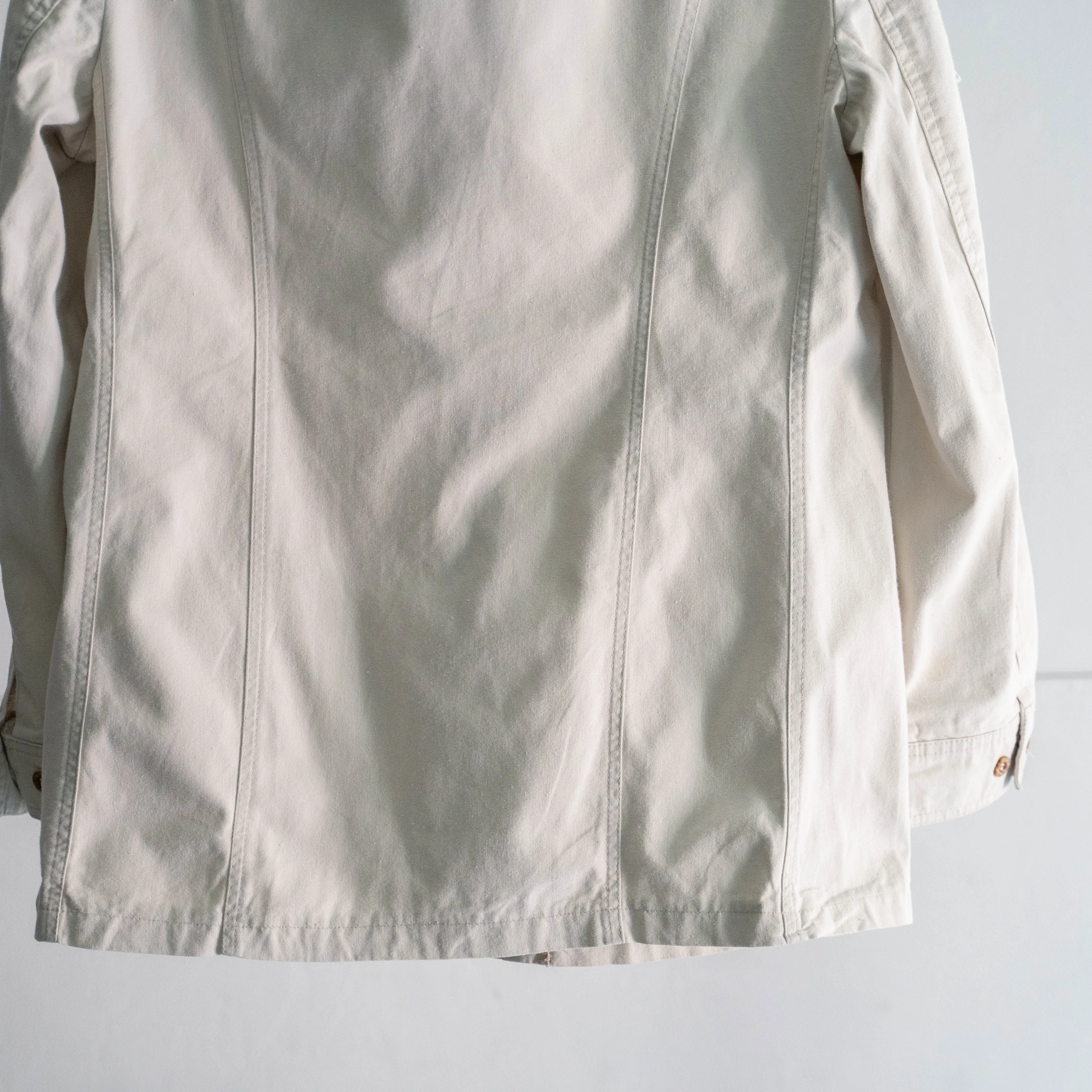 around 1980s off white safari shirt jacket 'made in france'