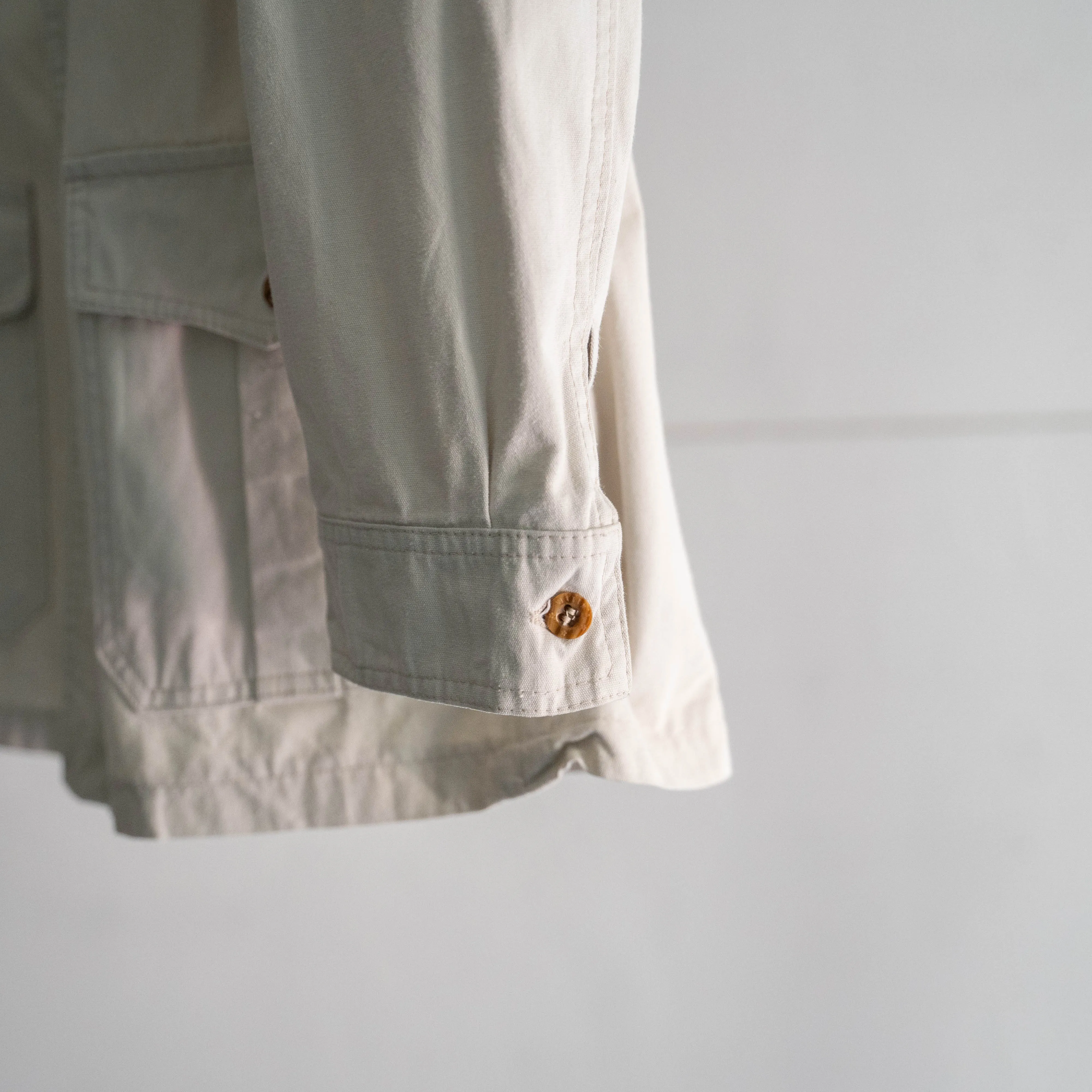 around 1980s off white safari shirt jacket 'made in france'