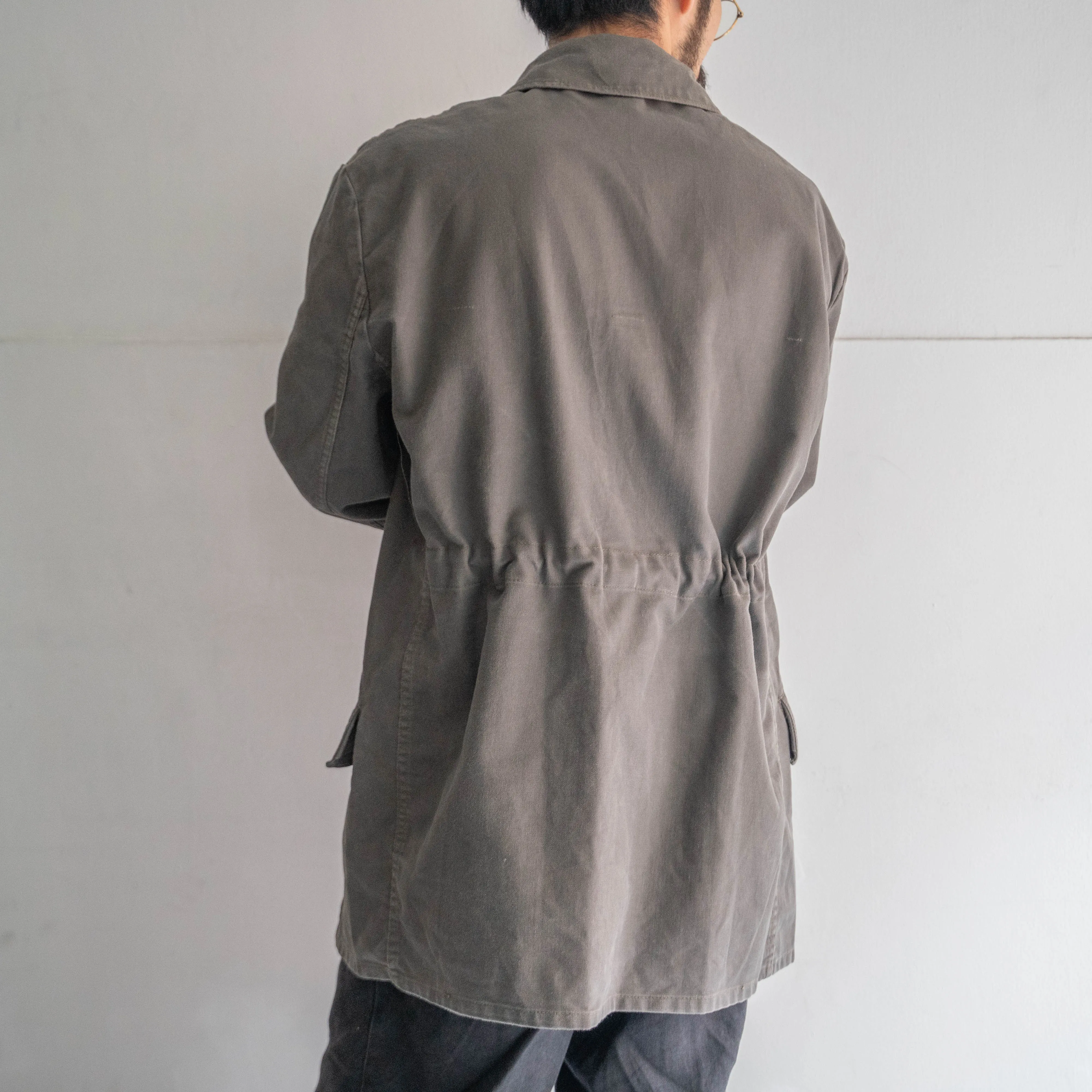 around 1990s Germany gray color logger work jacket 'german moleskin'　