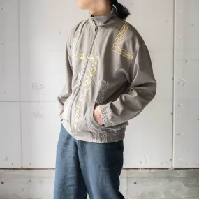 around 1990s olive gray embroidery design jacket