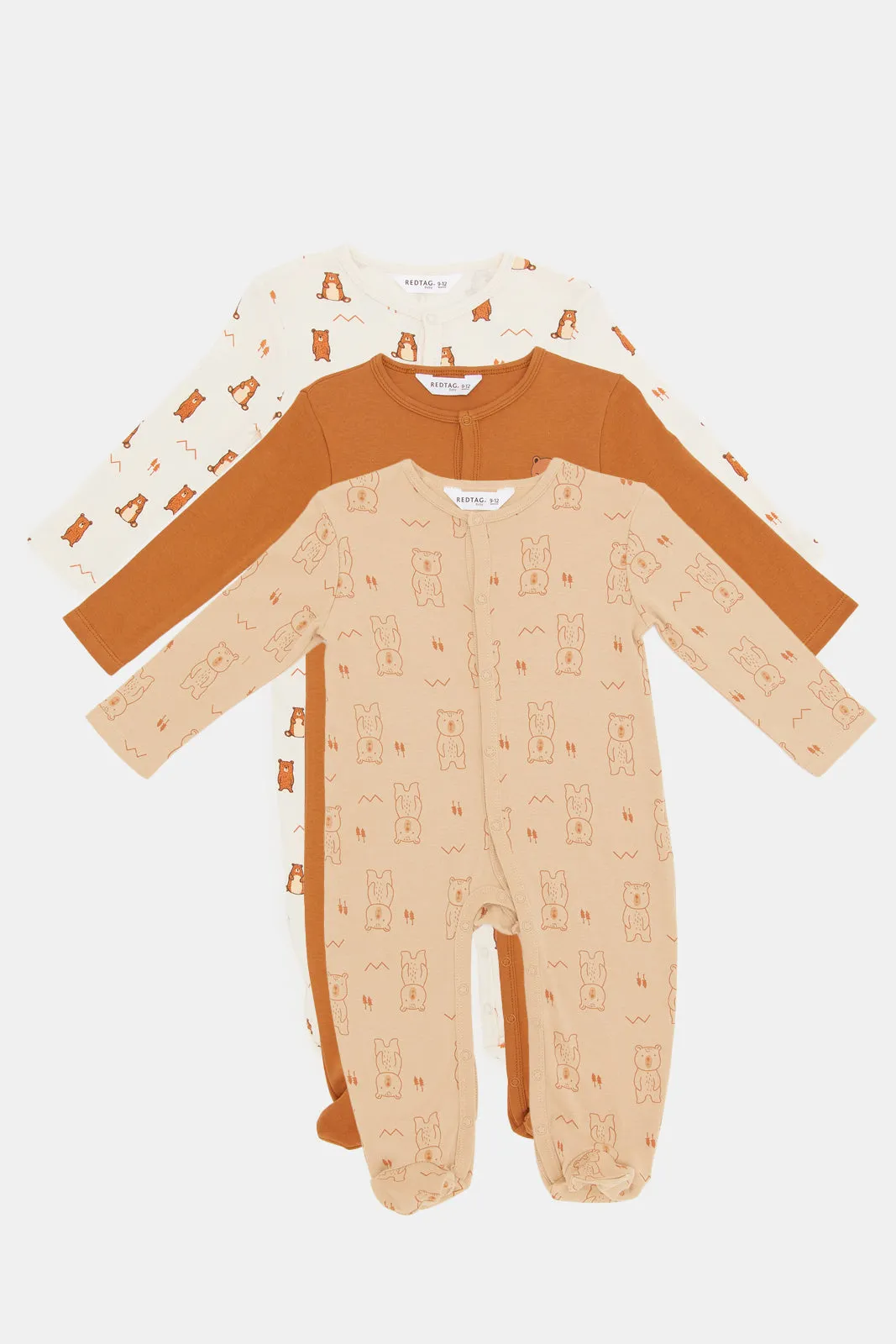 Babies Assorted Printed Sleepsuit Set (3 Piece)