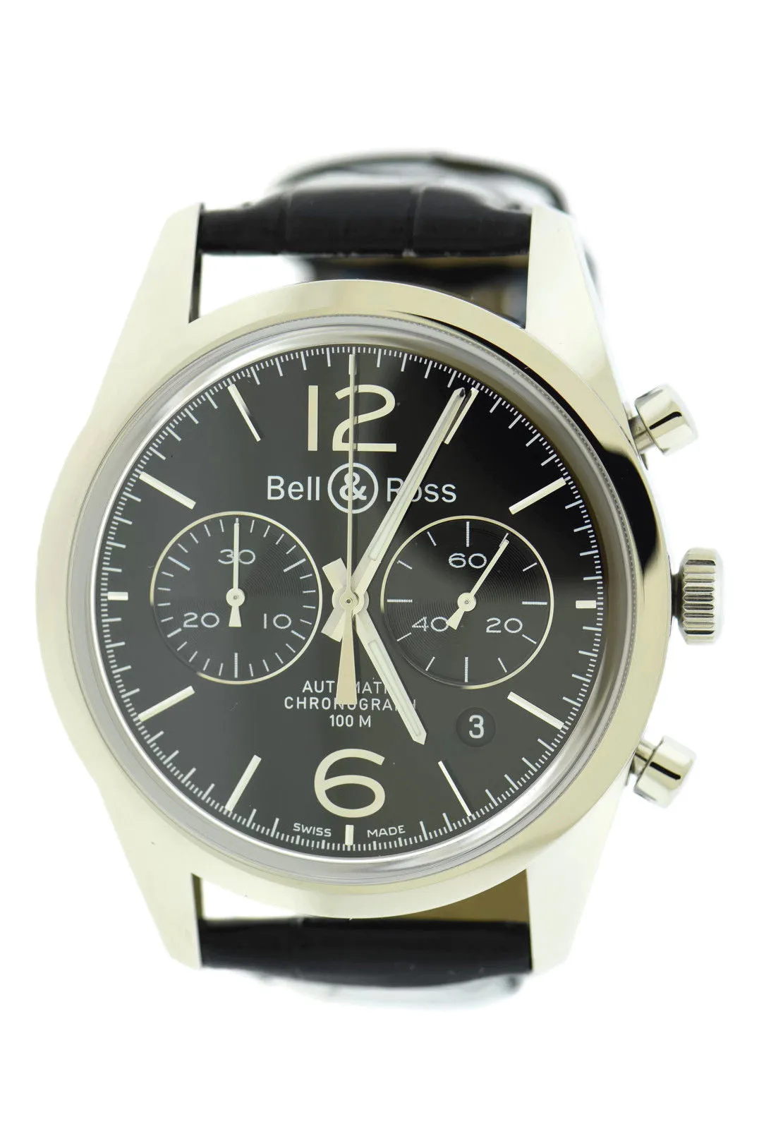 Bell & Ross Vintage Officer Chronograph BRG126-BL-ST/SCR