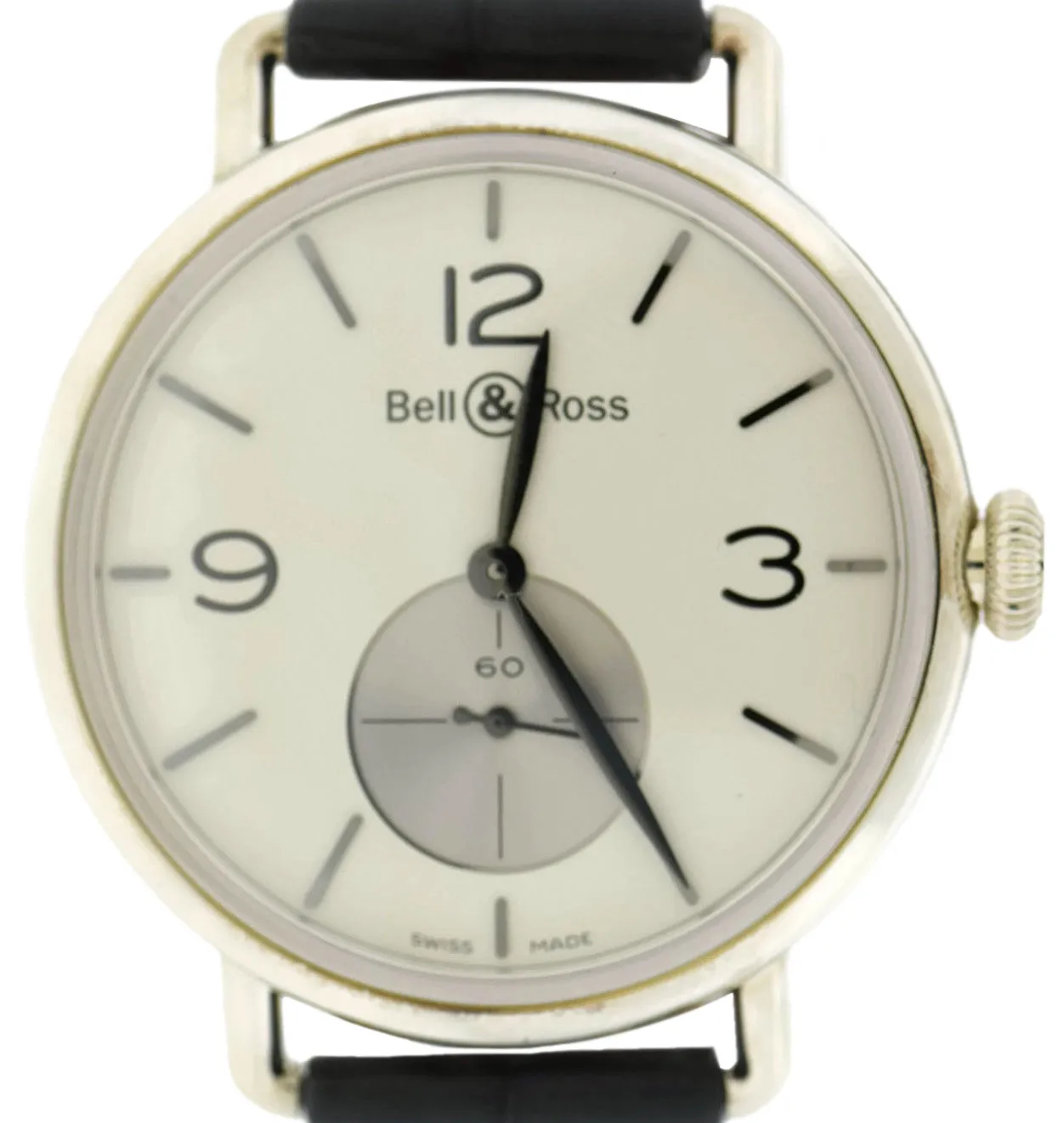 Bell & Ross Vintage WW1 Argentium Silver BRWW1-ME-AG-OP/SCR