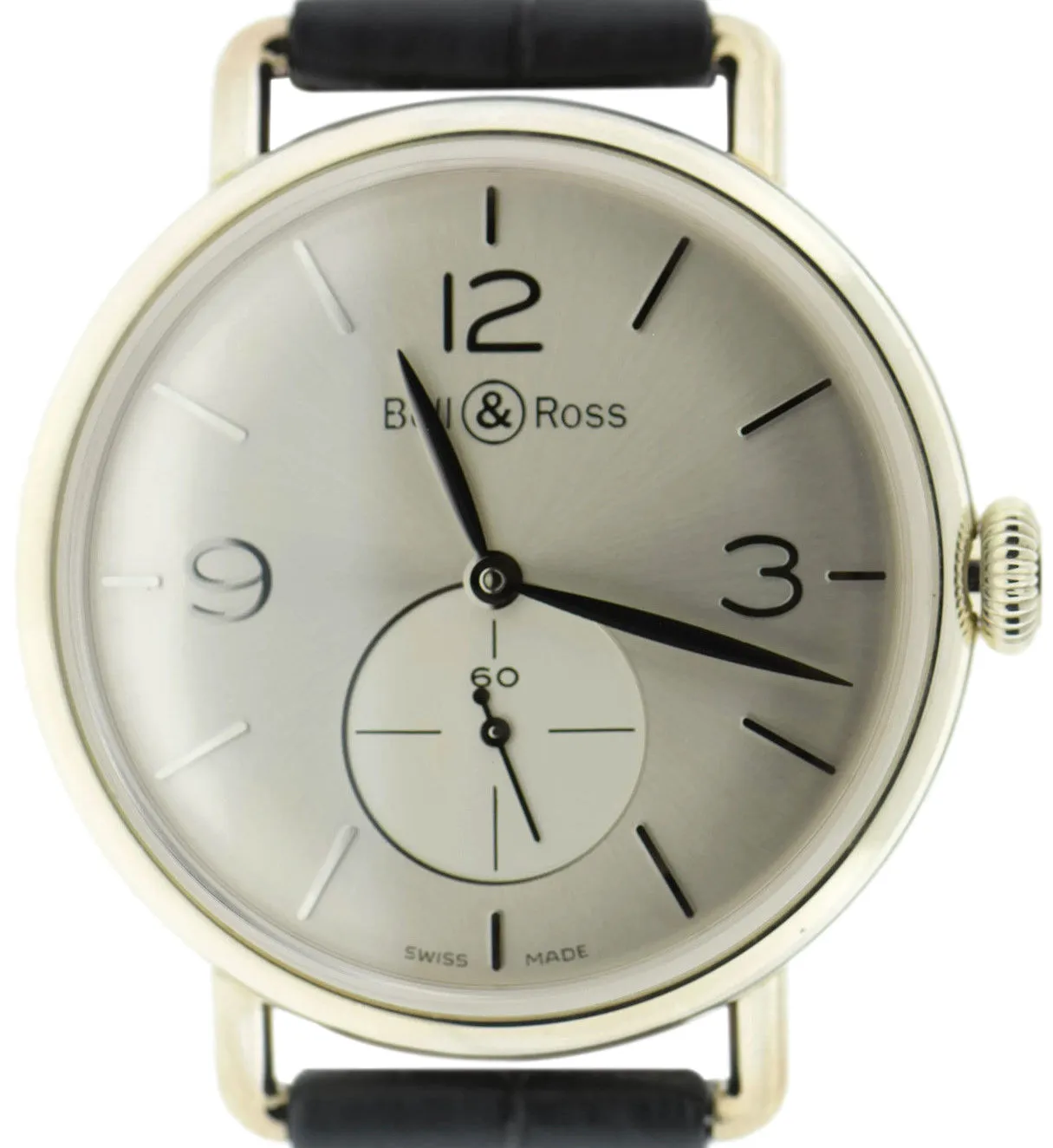 Bell & Ross Vintage WW1 Argentium Silver BRWW1-ME-AG-SI/SCR