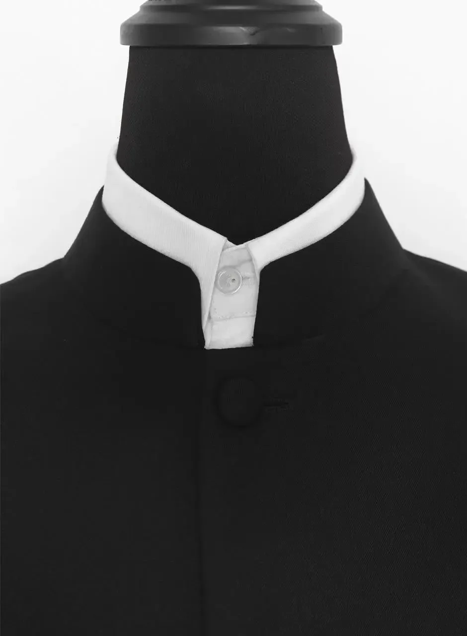 Black Nehru Collar Jacket For Men's