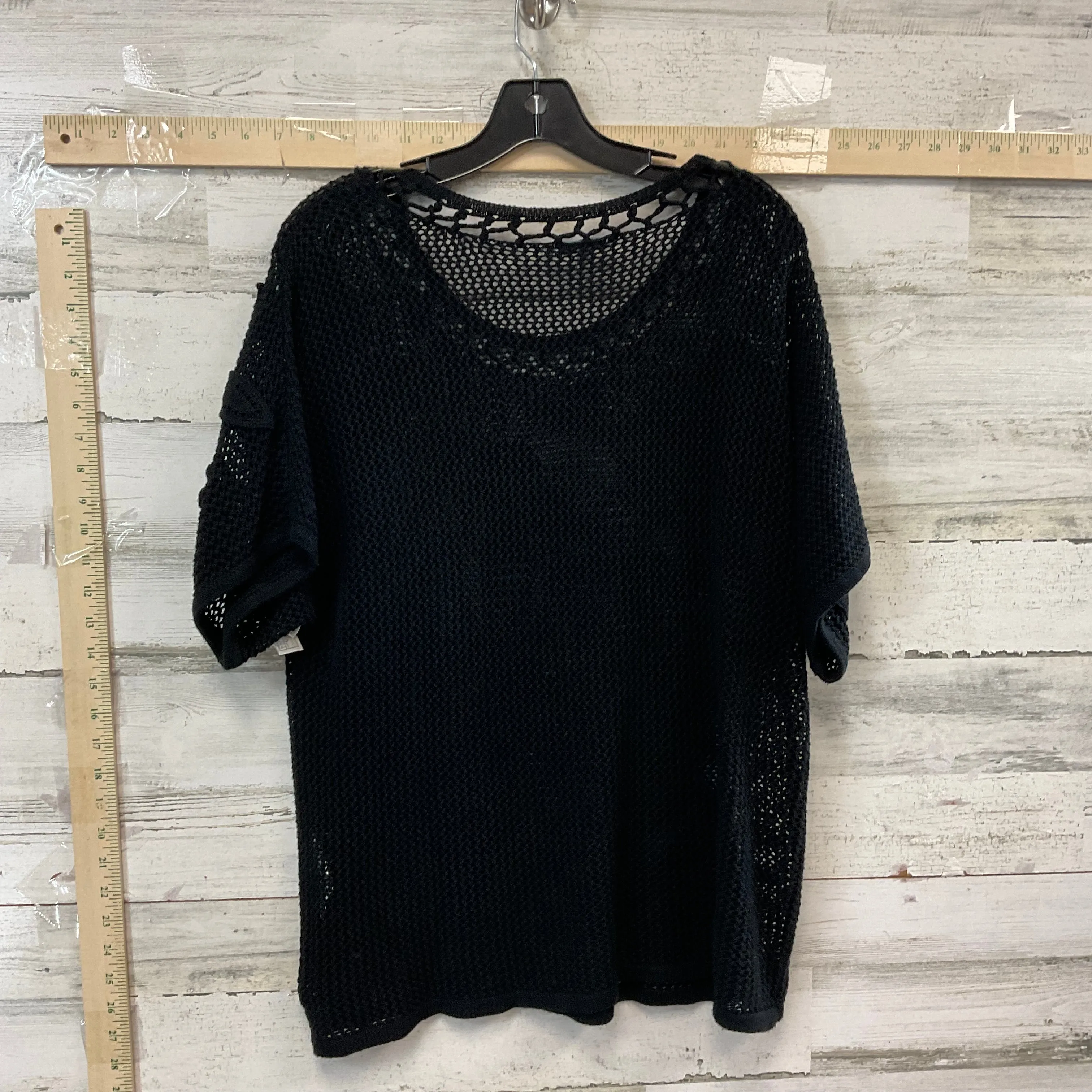 Black Sweater Short Sleeve Chicos, Size L