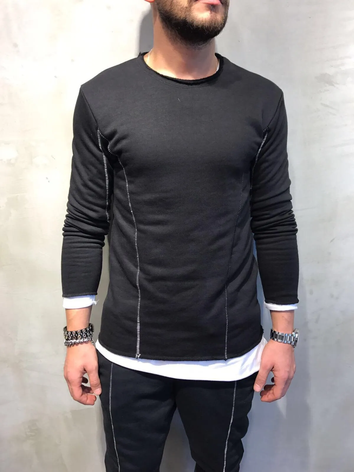 Black Sweater SJ251 Streetwear Sweaters