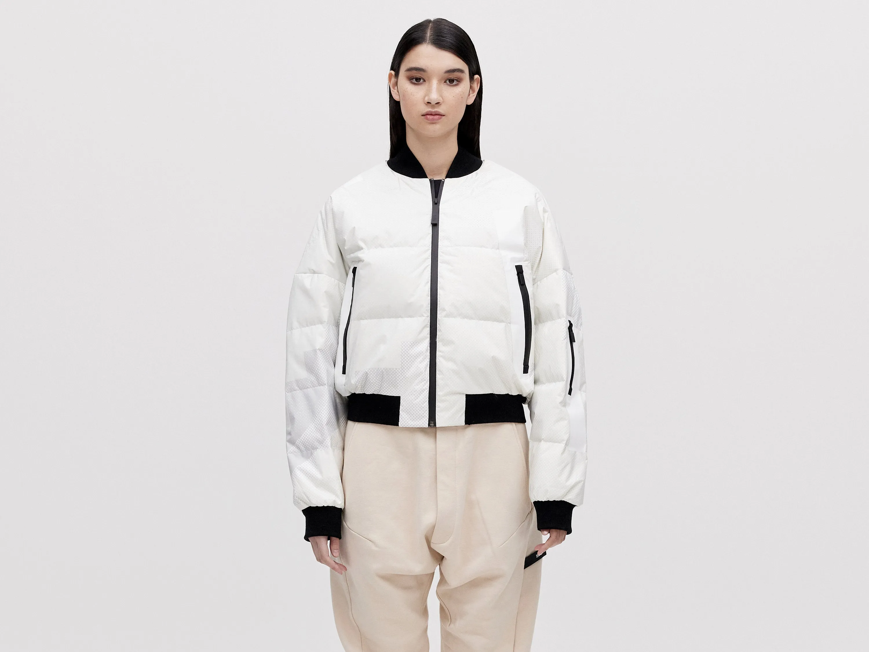 Bomber Down Jacket - Light Pixel