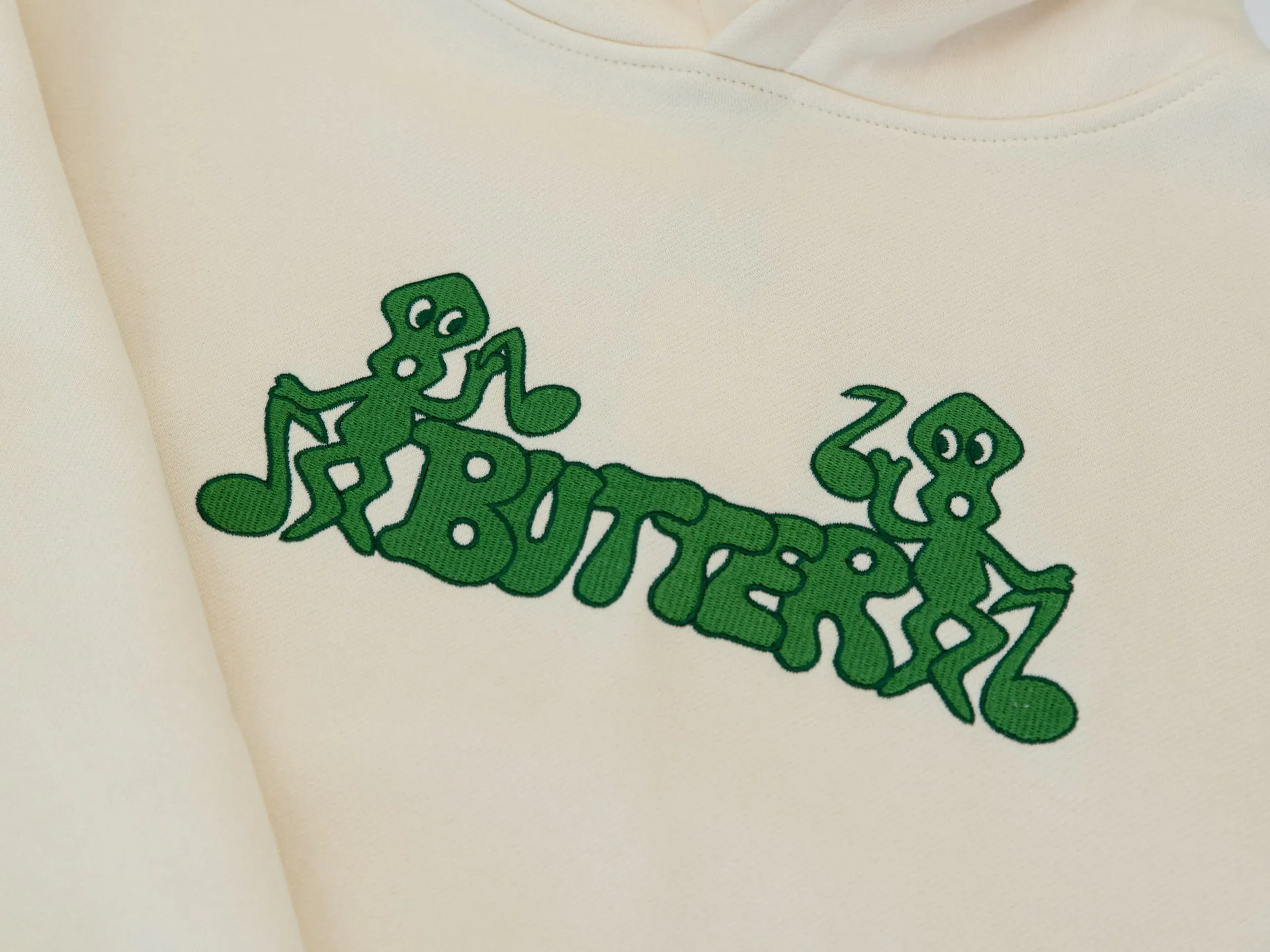 Butter Goods Notes Embroidered Hood - Cream