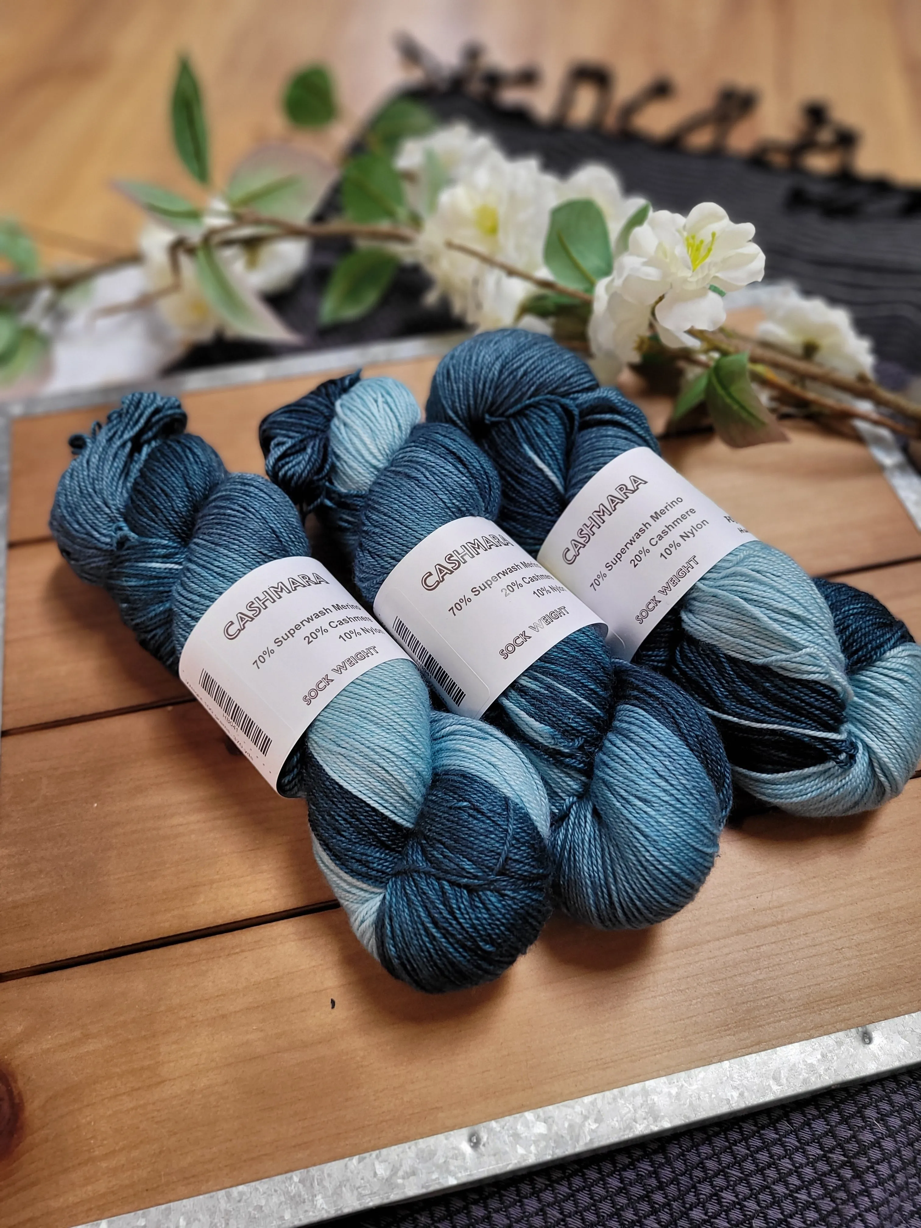 Cashmara Sock - Shades of Teal