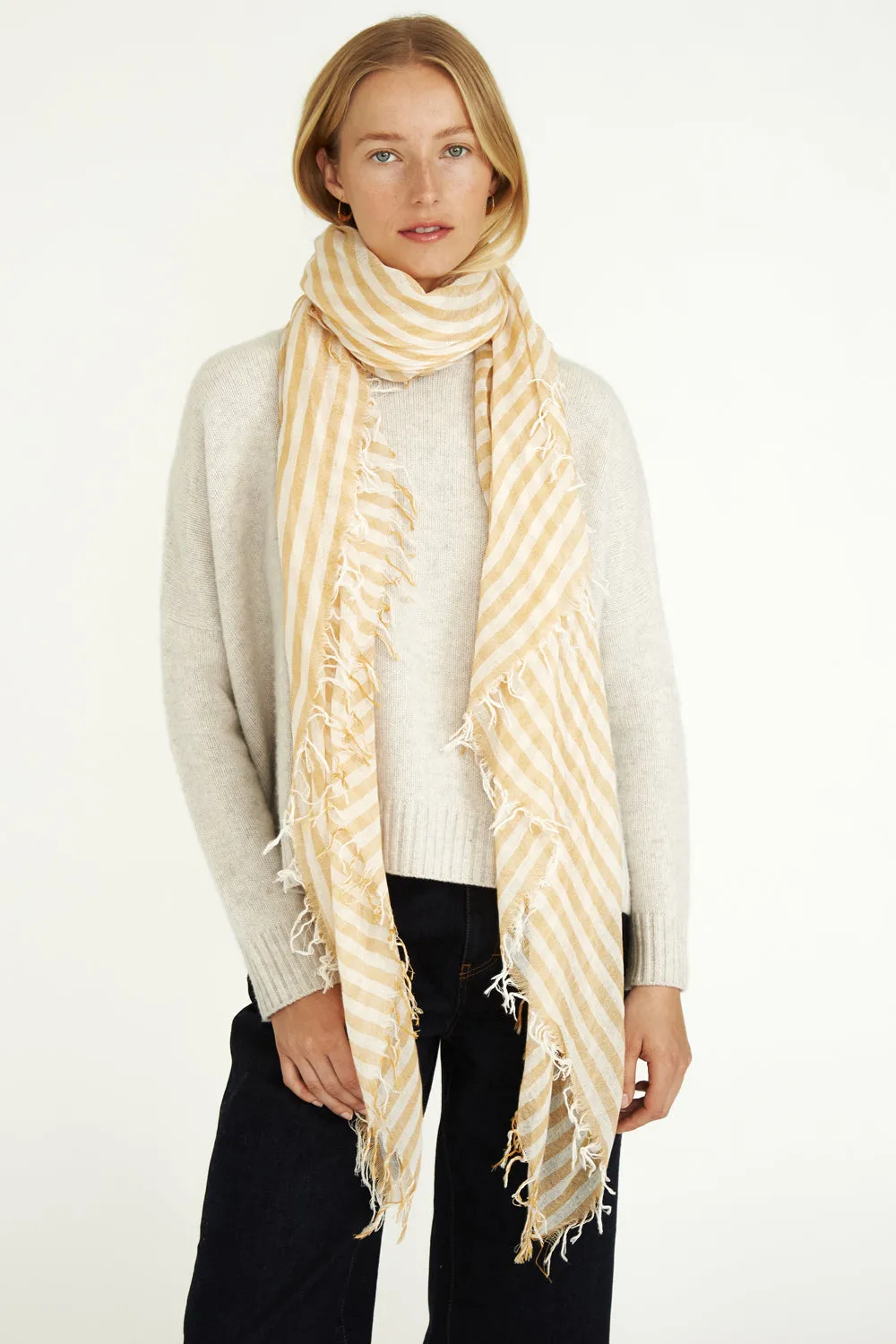 Cashmere and Silk Scarf Honey Linea