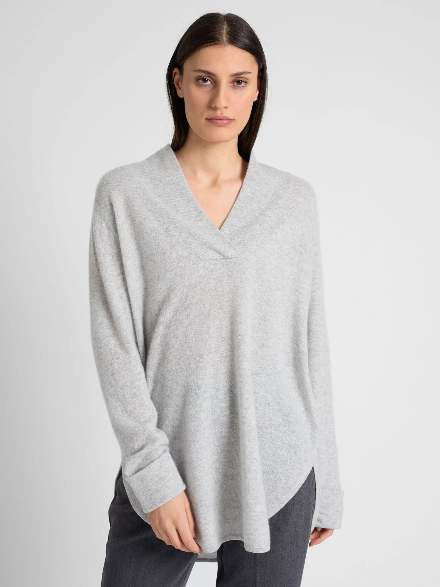 Cashmere sweater "Ida" - light grey