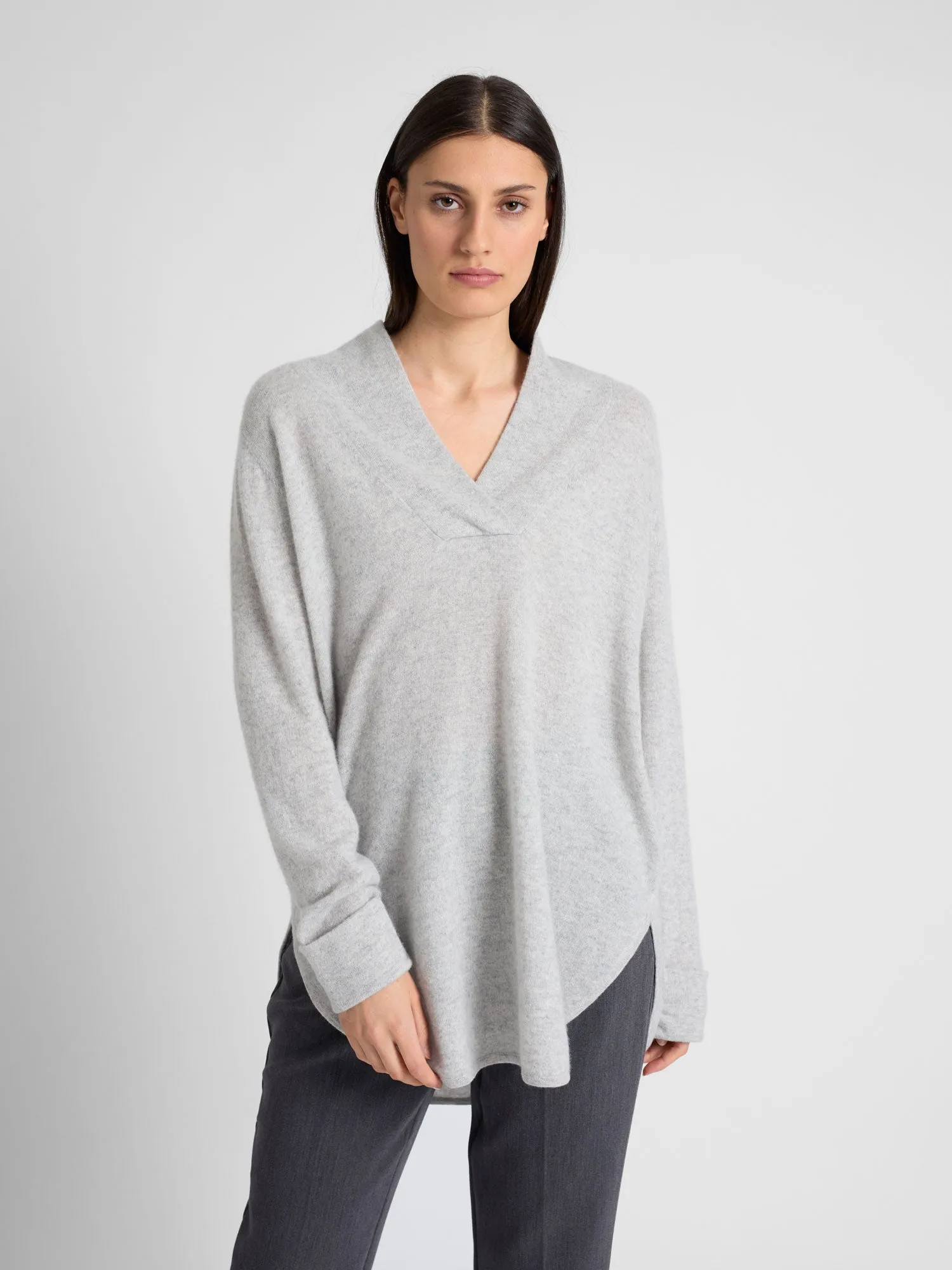 Cashmere sweater "Ida" - light grey