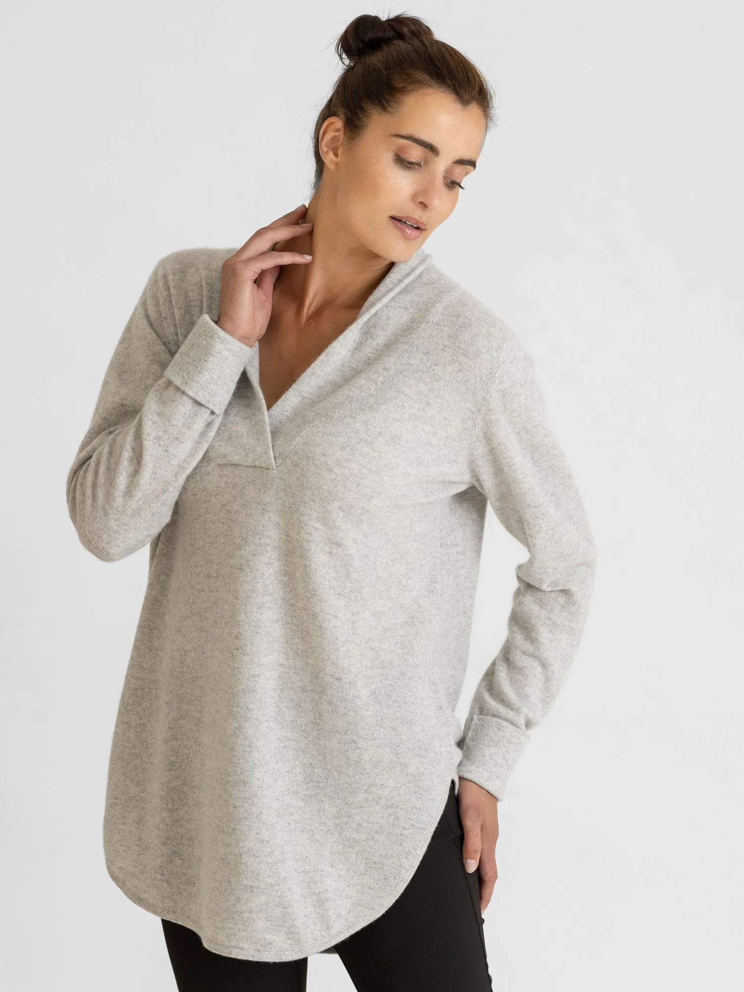 Cashmere sweater "Ida" - light grey