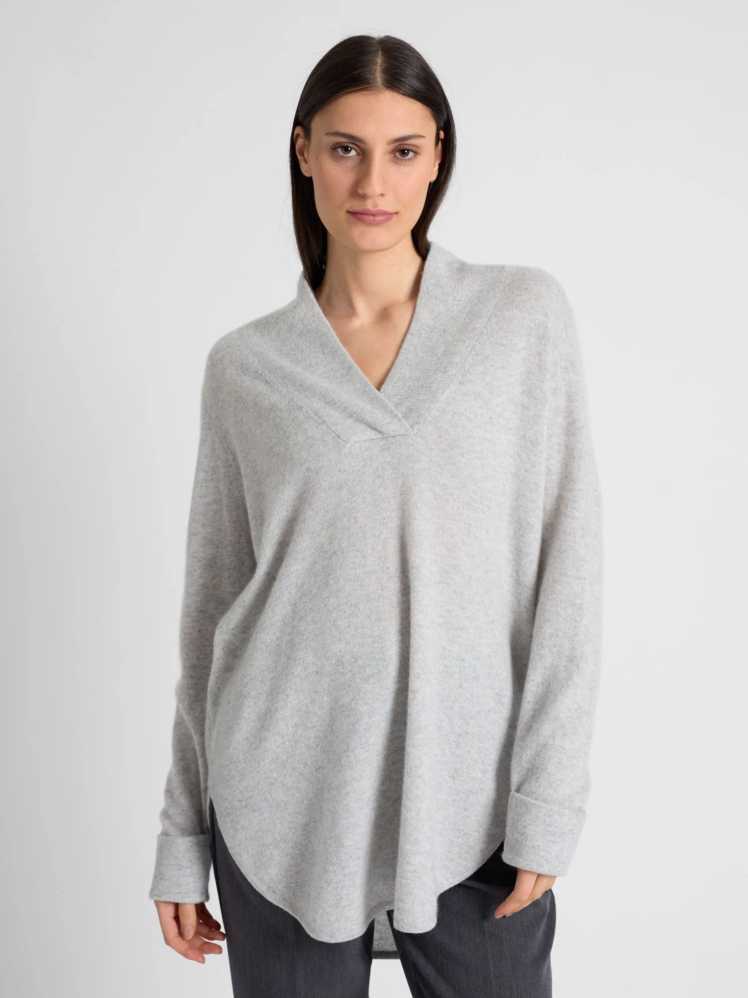 Cashmere sweater "Ida" - light grey