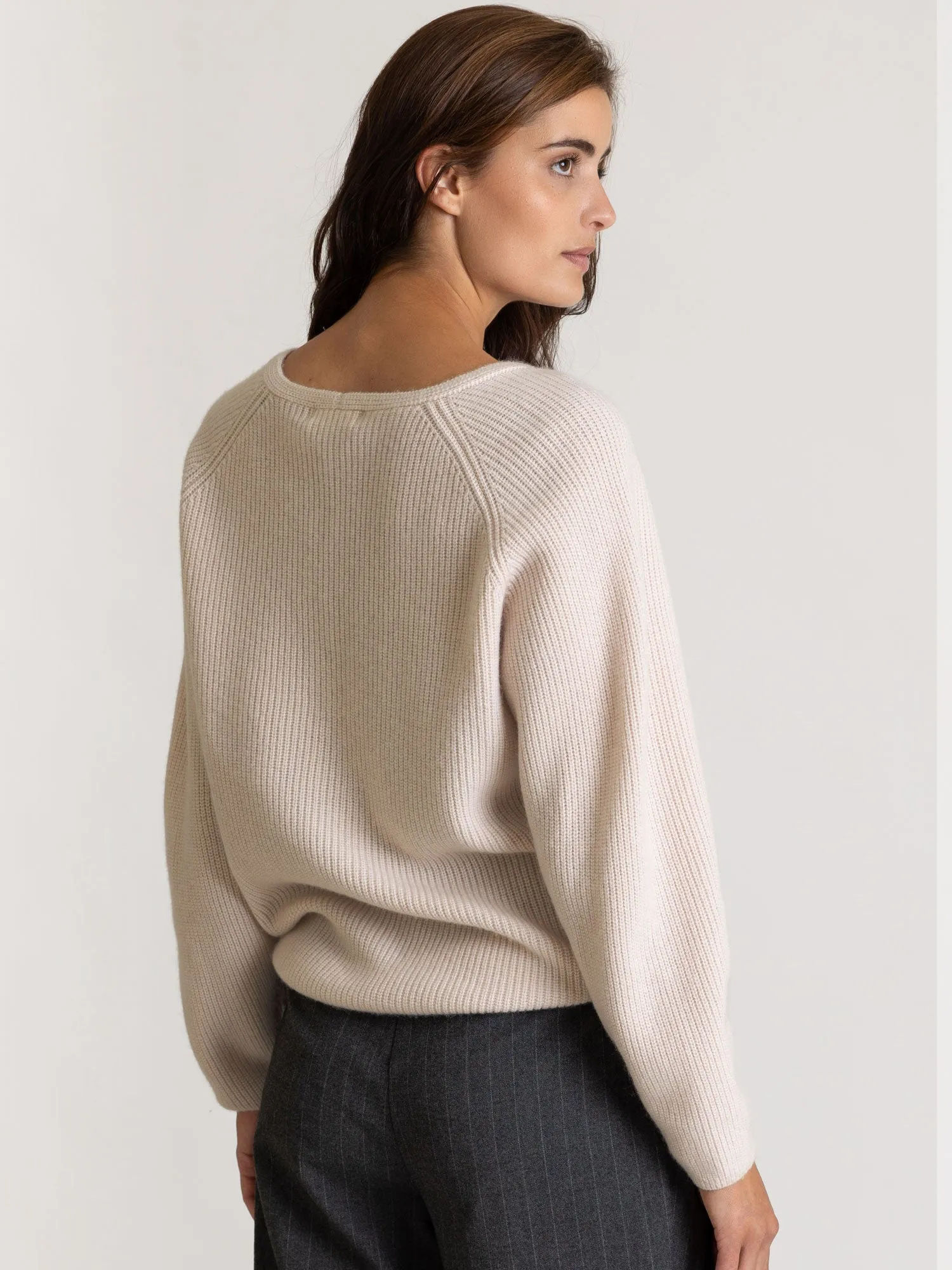 Cashmere sweater "Maya" - pearl