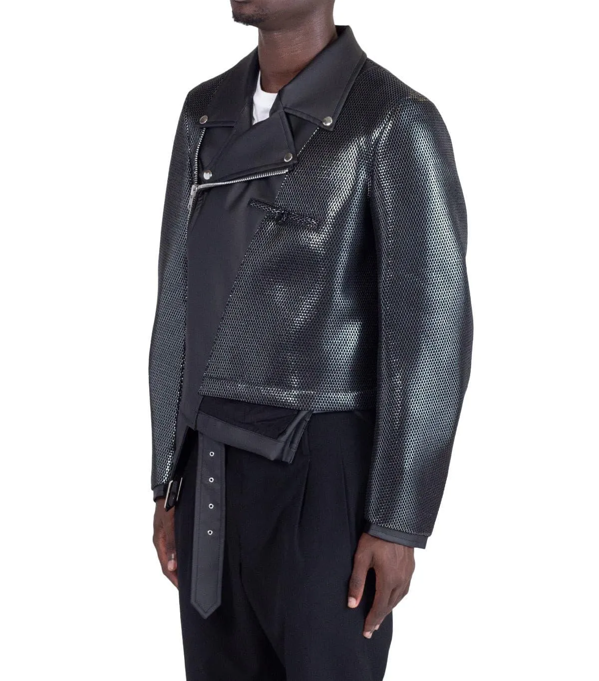 CdG Homme Plus Leather Jacket Black