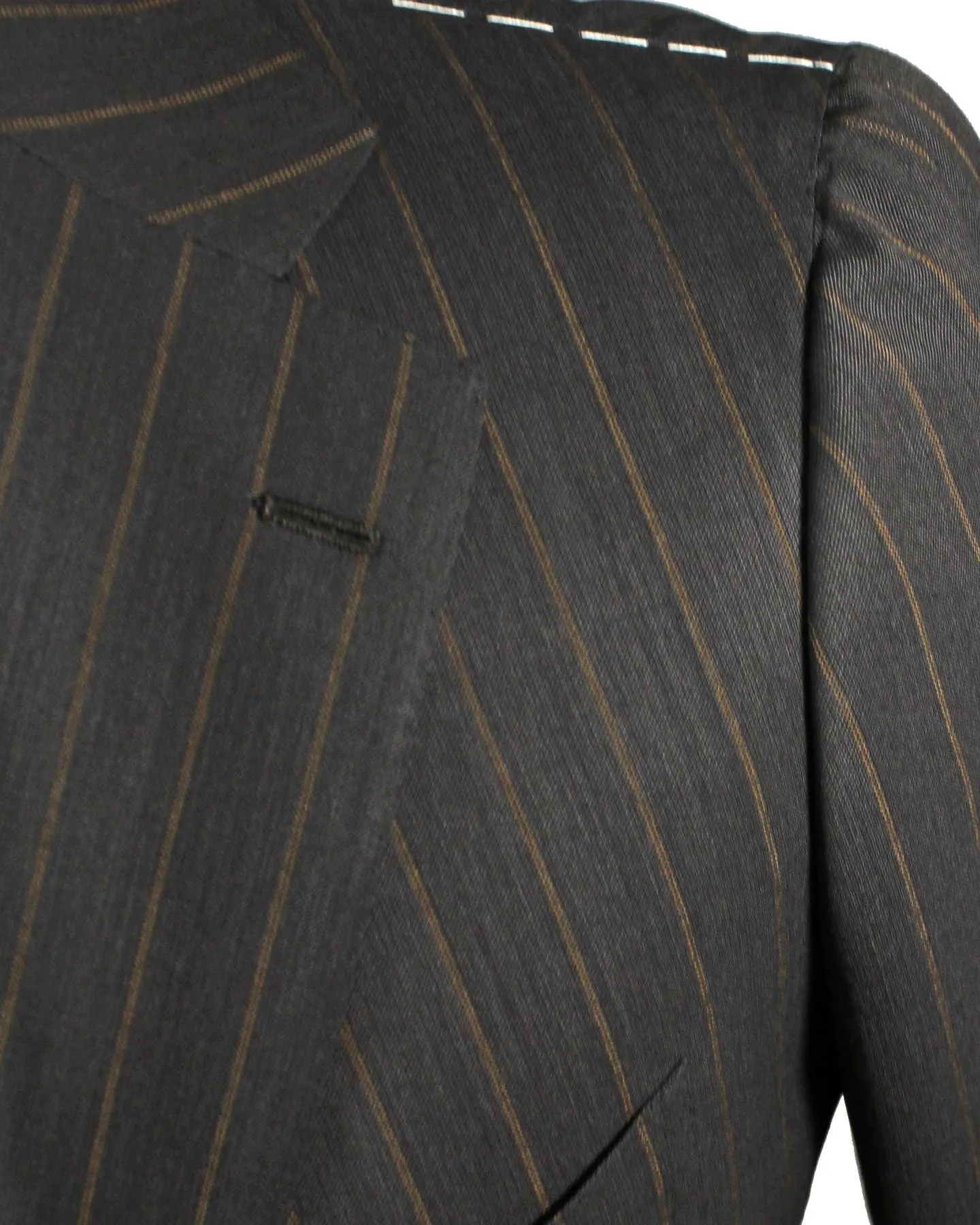 Cesare Attolini Suit Black Brown Stripes EU 50/ US 40