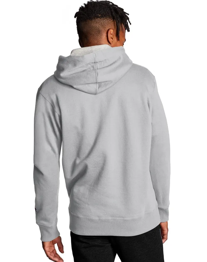 Champion Men's Powerblend Fleece Hoodie Script Logo Oxford Gray GF89H Y06794 1IC