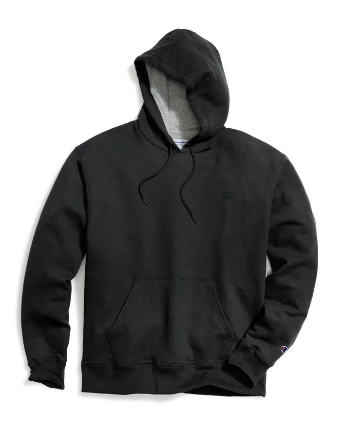 Champion Men's Powerblend Fleece Pullover Hoodie Black S0889 407D55 003